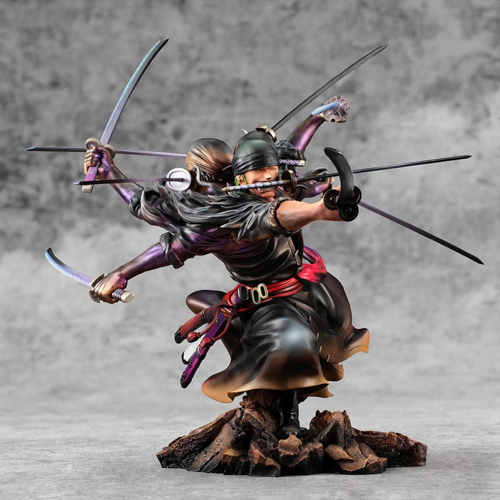 Megahouse ONE PIECE WA-MAX - Roronoa Zoro Demon Spirit Kyuutouryuu Asura Statue (C-MGH71629)