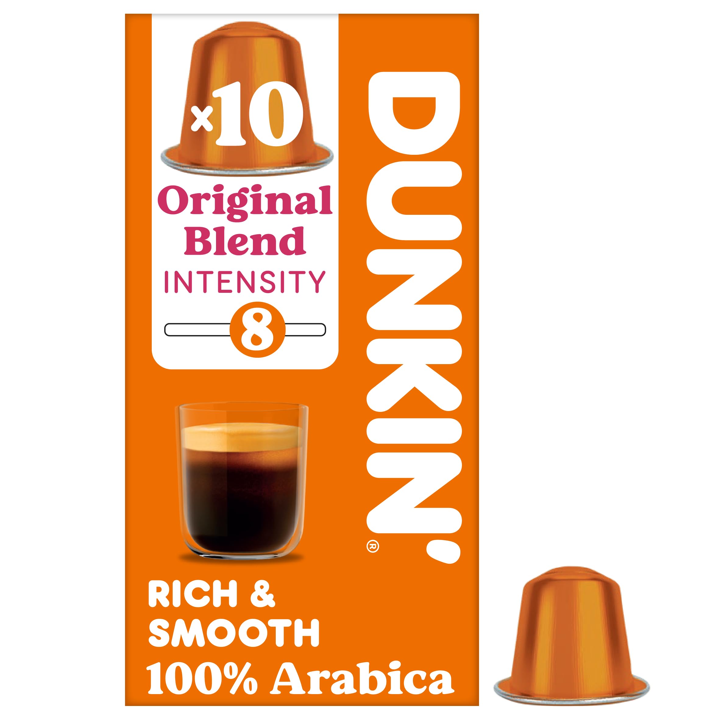 Dunkin' Donuts Original Blend Coffee Capsules for Nespresso - Medium-Dark Roast | 10 Count 1