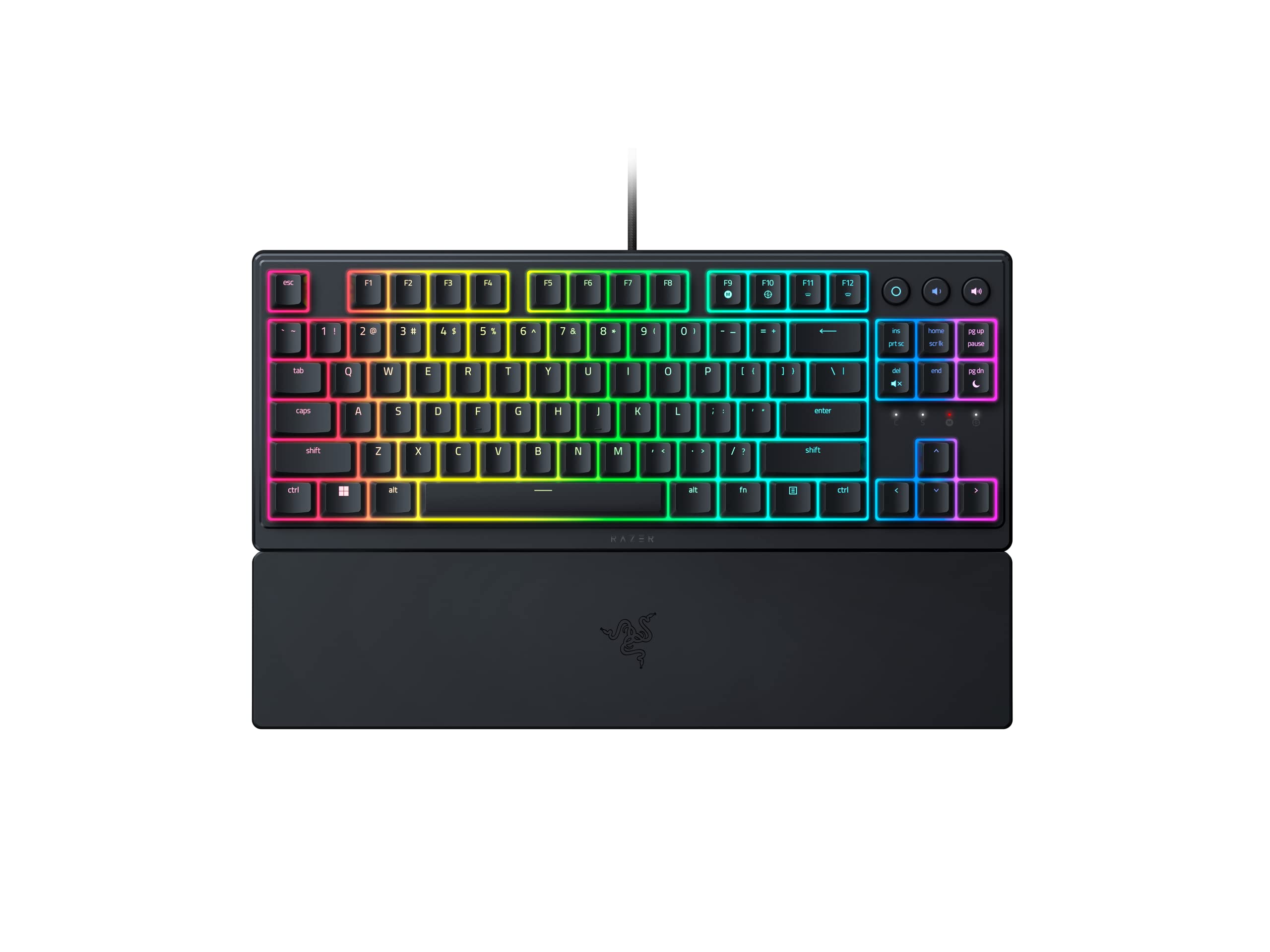 Razer Ornata V3 Tenkeyless-Gaming-Tastatur – Mecha-Membran-Schalter, RGB-Hintergrundbeleuchtung, magnetische Handballenauflage, UK-Layout