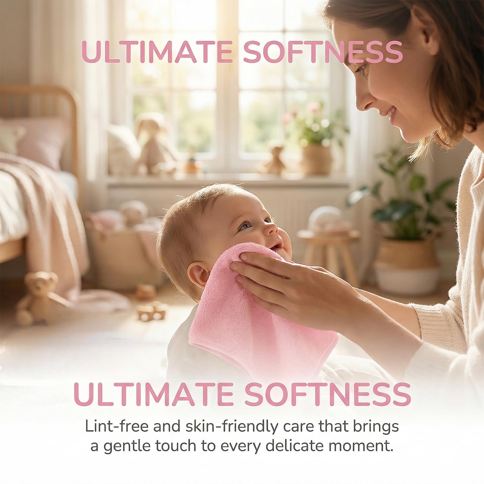 Admygo 8-Piece Bamboo Charcoal Fiber Face Cloths - Reusable & Gentle Exfoliation | 25x25 cm 4