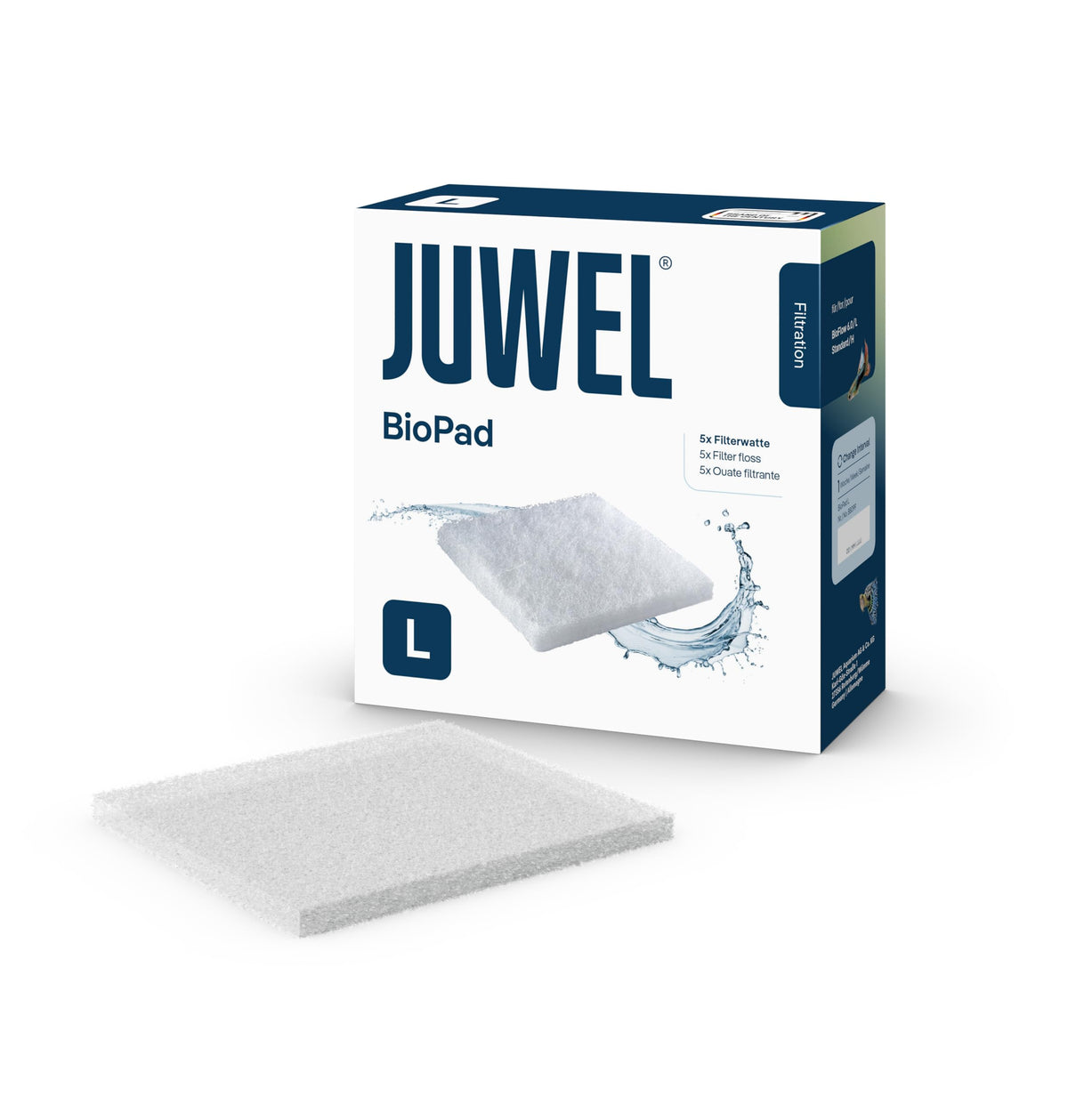 Juwel Aquarium Filter Wool Poly Pad - Keeps Water Clear | Standard Size | White