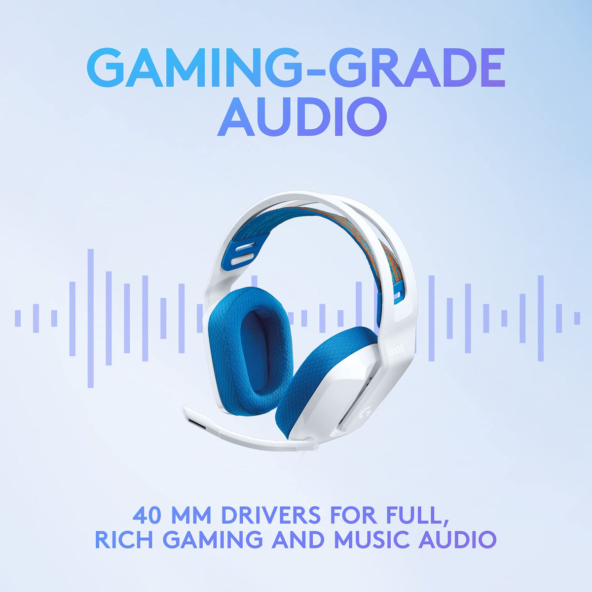 Logitech G G335 Wired Gaming Headset - White, 3.5 mm