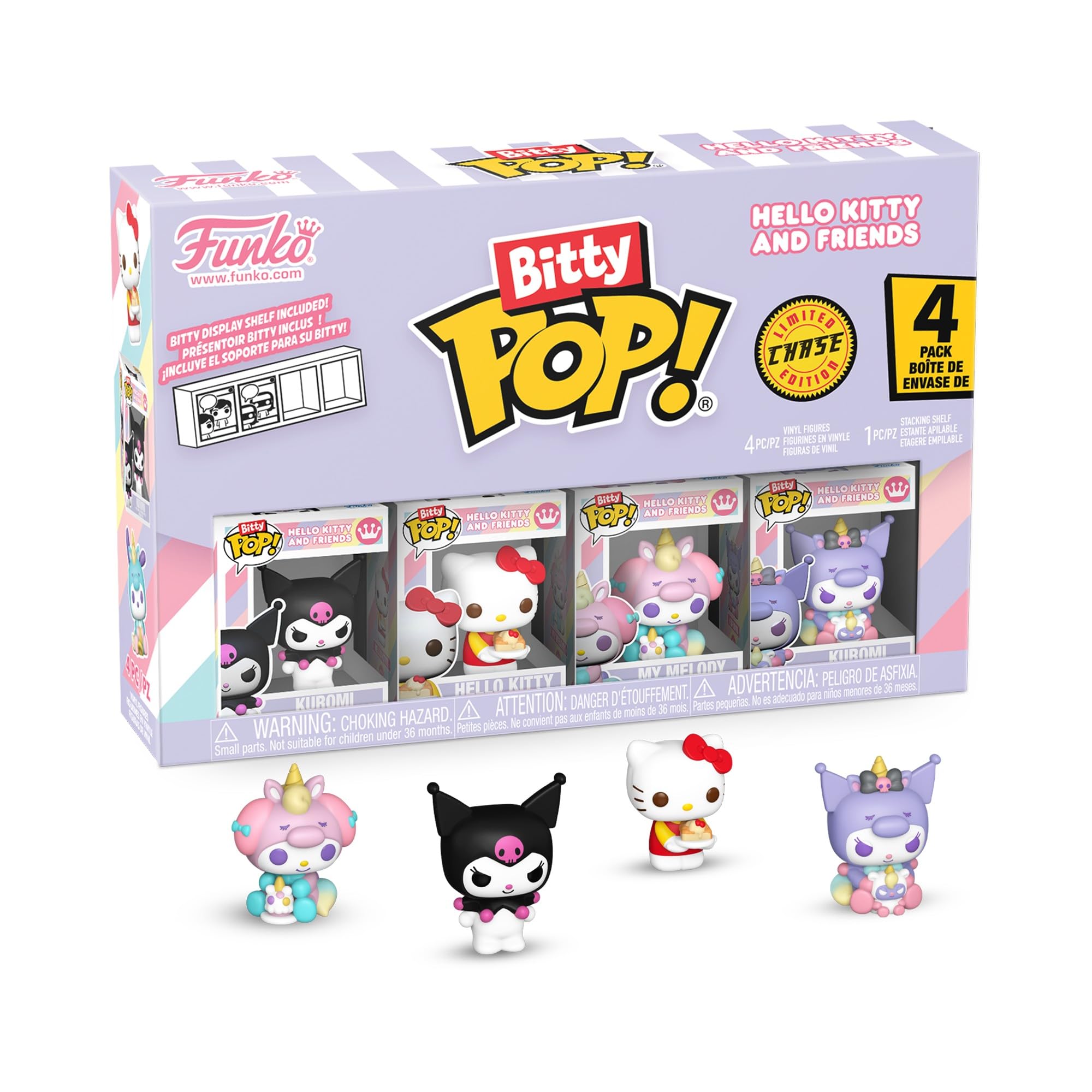 Funko Bitty Pop! Sanrio Kuromi 4-Pack with Mystery Mini Figure Vinyl Collectible 1