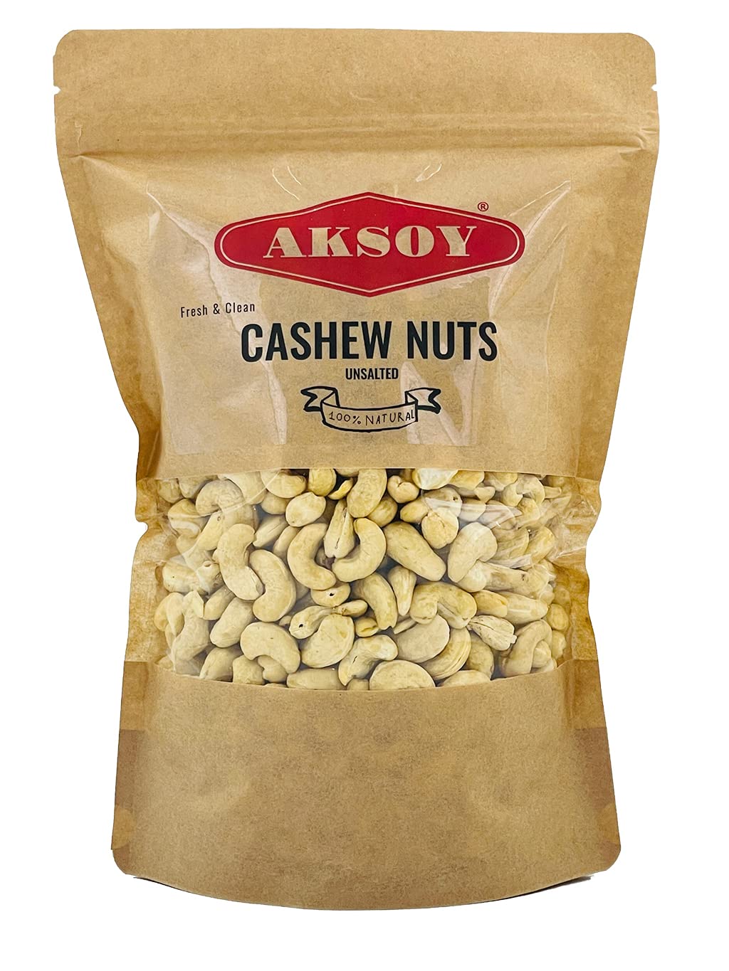 AKSOY Premium Raw Cashews - Natural, Fresh, 750g Pack | Vegan & Gluten Free 1
