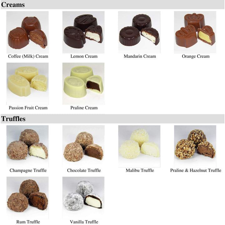Hamiltons - Burgundy Luxury Belgian Ballotin 12 Handmade Chocolates Gift Box