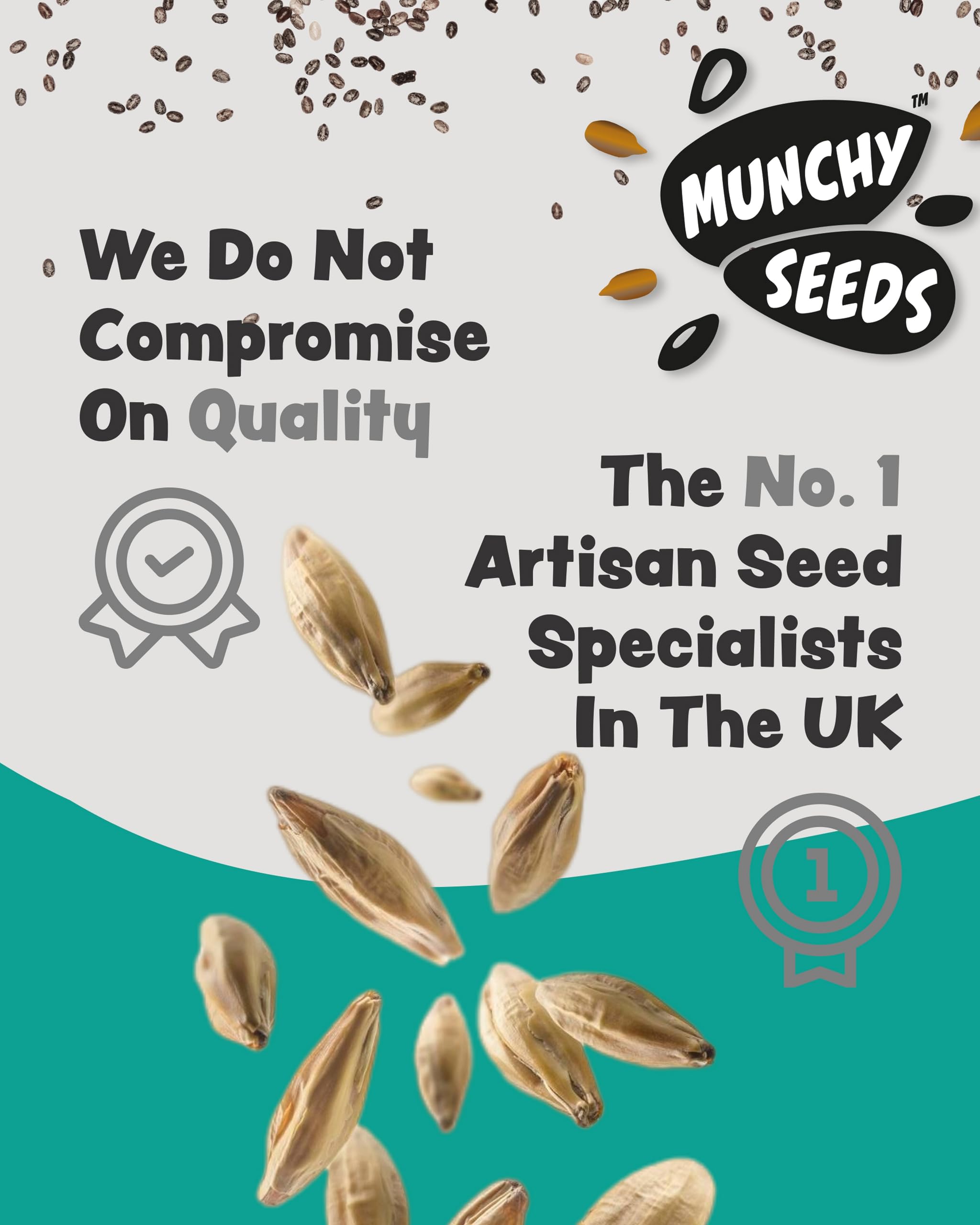 Munchy Seeds Lightly Toasted 7 Seed Mix - 1kg Bag | High in Protein & Fibre | Vegan 6