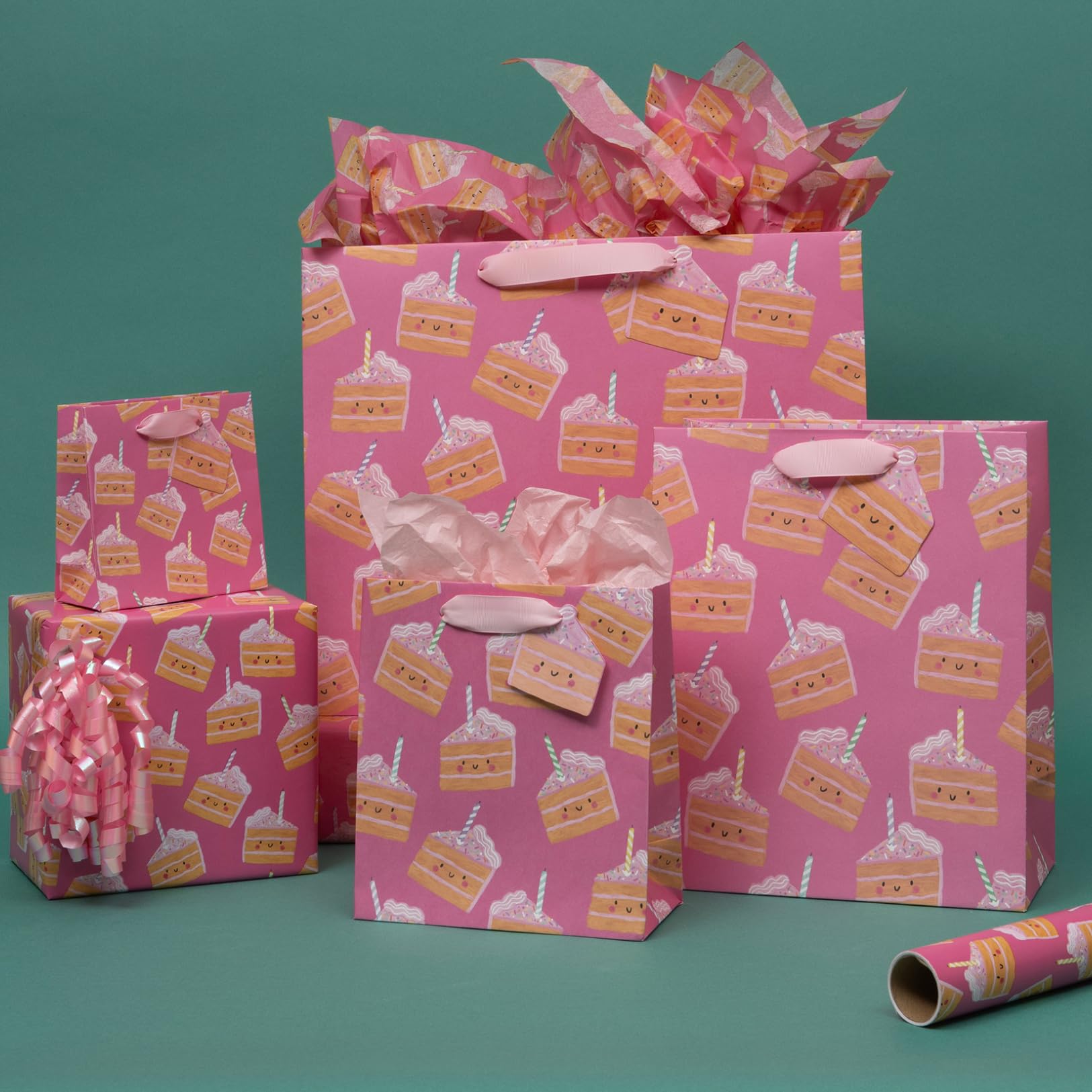 Glick Cakey Pink Tissue Paper - 4 Sheets | 75 x 50cm Each | Recyclable 5
