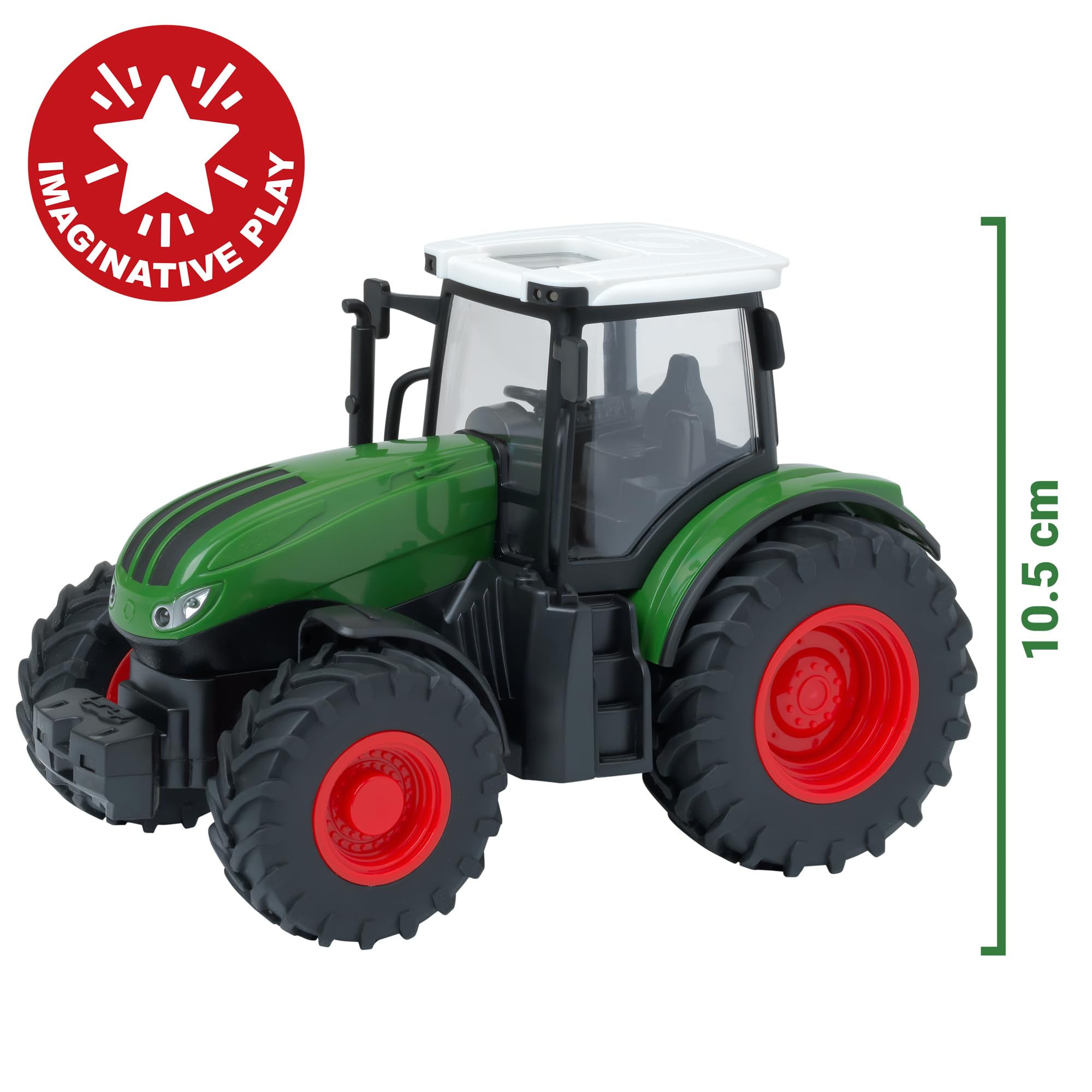 Classic Country John Adams Tractor - 19cm Lights & Sound Vehicle for Kids 3+ 7