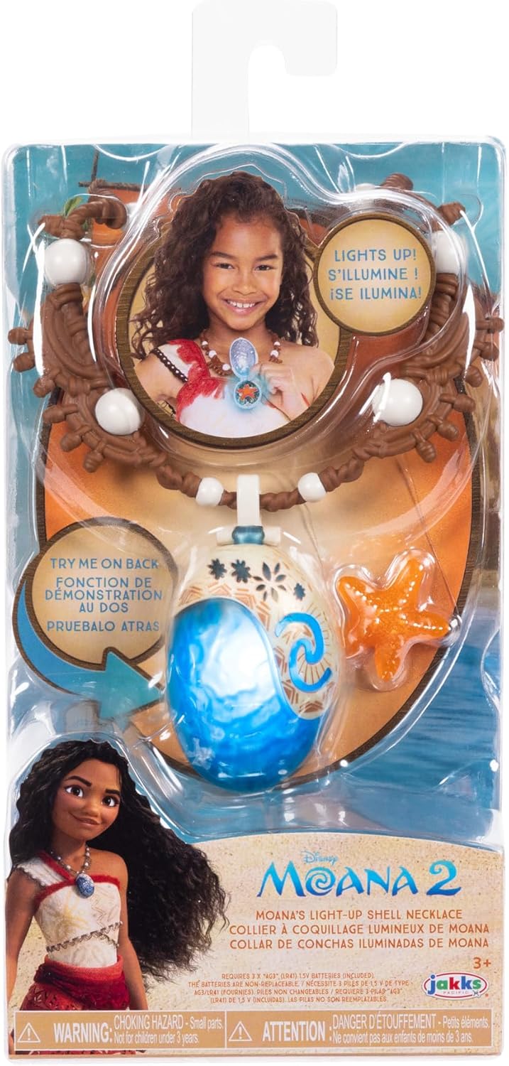 Jakks Pacific Moana 2 Magical Seashell Star Light-Up Necklace 10