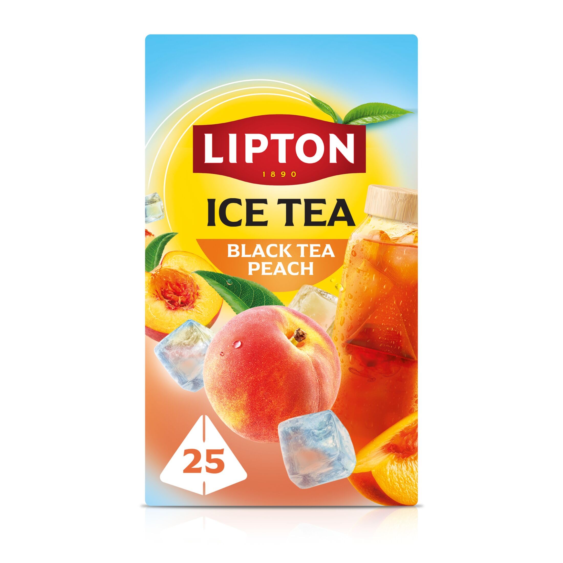Lipton Ice Tea Black Tea Peach - Zero Calories, Zero Sugar | 25 Count Teabags 1