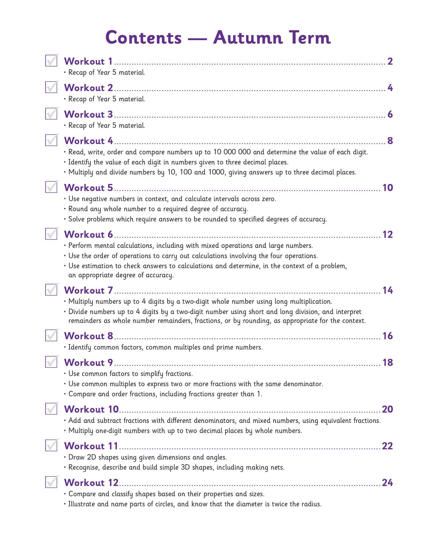 CGP KS2 Maths 10-Minute Weekly Workouts - Year 6 Study Aid | Paperback | English