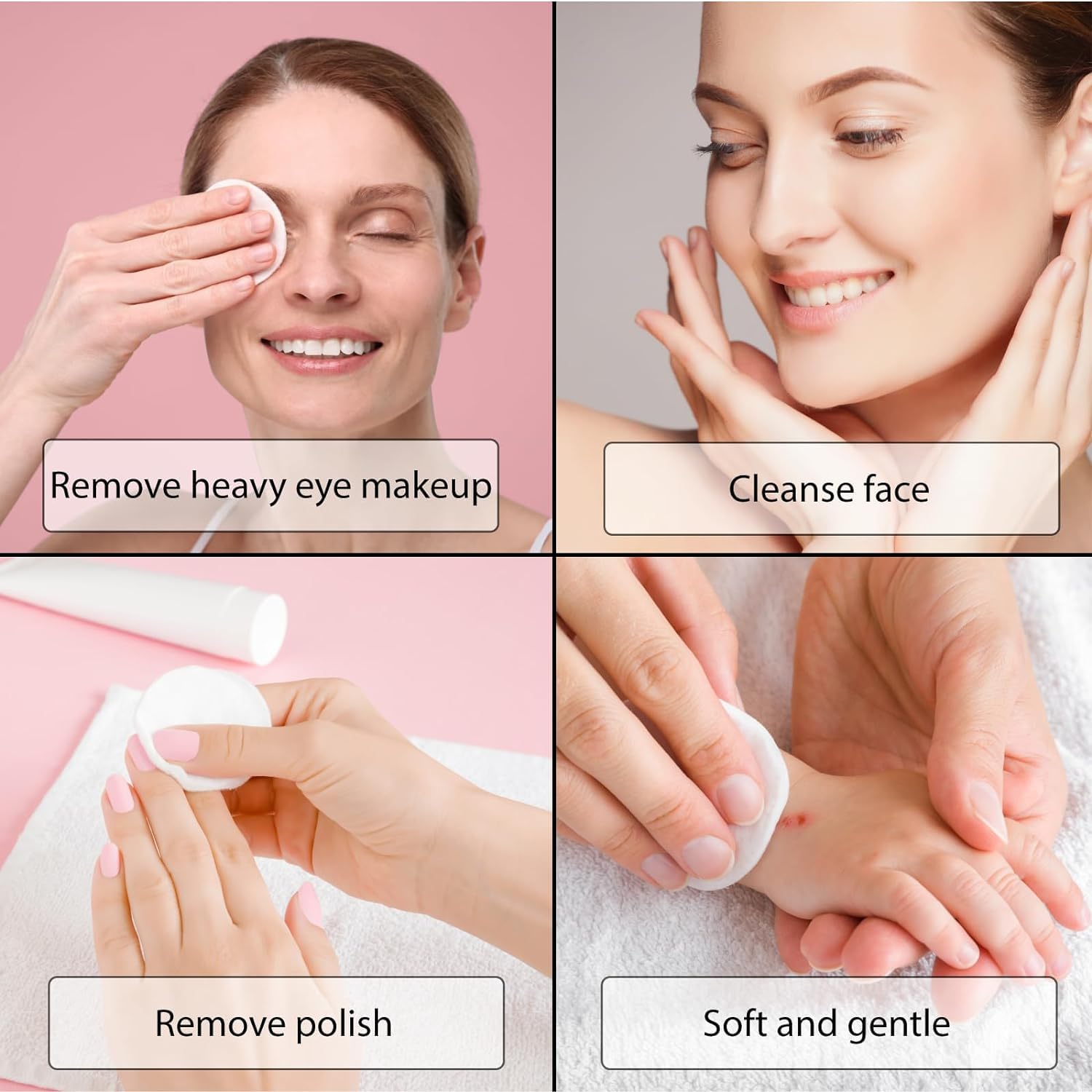 Cotton Tree Cotton Wool Pads – 2 x 80 Pads, Soft & Gentle 100% Pure Cotton for Skincare & Makeup Removal 5
