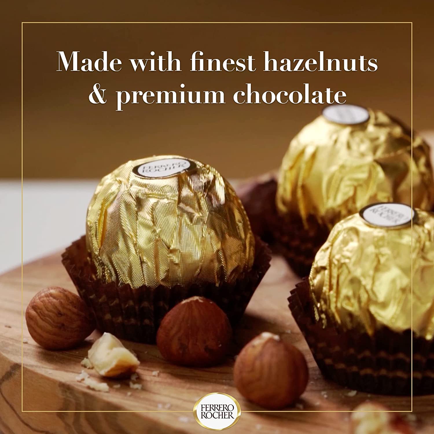 Ferrero Rocher Pralines Bulk Box - 48 Pieces, Hazelnut Milk Chocolate Treats for Gifting & Celebrations 7