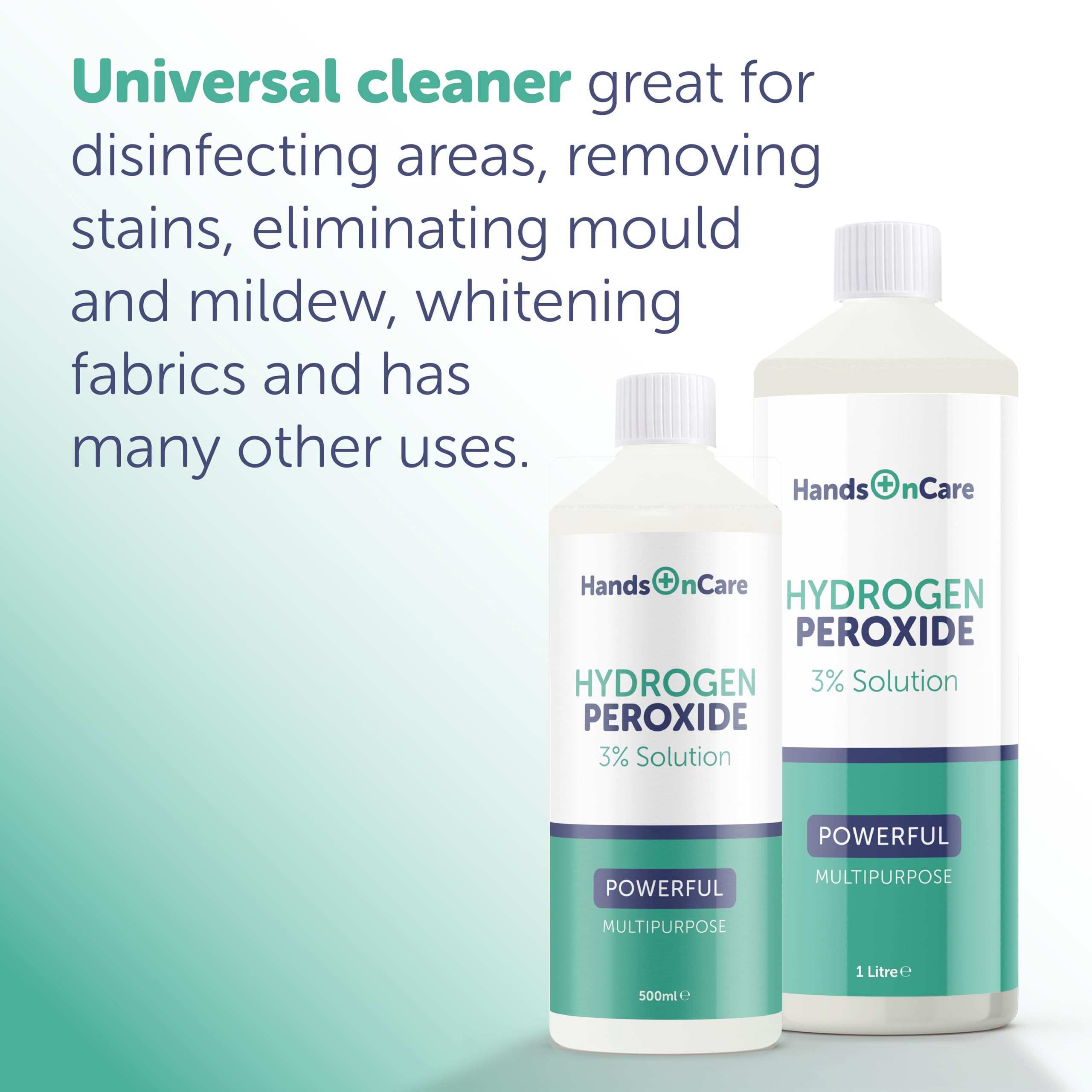 HandsOnCare Hydrogen Peroxide 3% All-Purpose Cleaner & Stain Remover | 500ml Liquid | Unscented 4