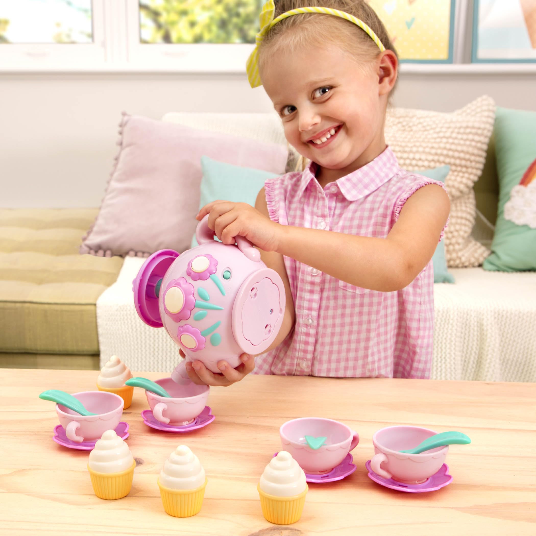 Battat Singing Teapot Playset - 17-Piece Pretend Play Kitchen Toy for Kids 9