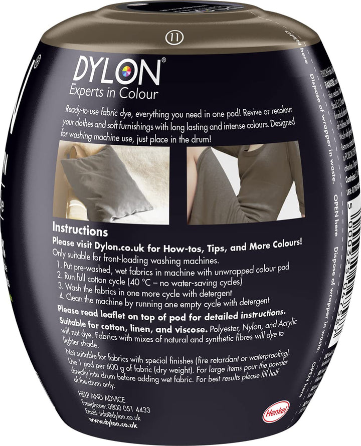 Dylon Washing Machine Fabric Dye Pod - Espresso Brown, 350g