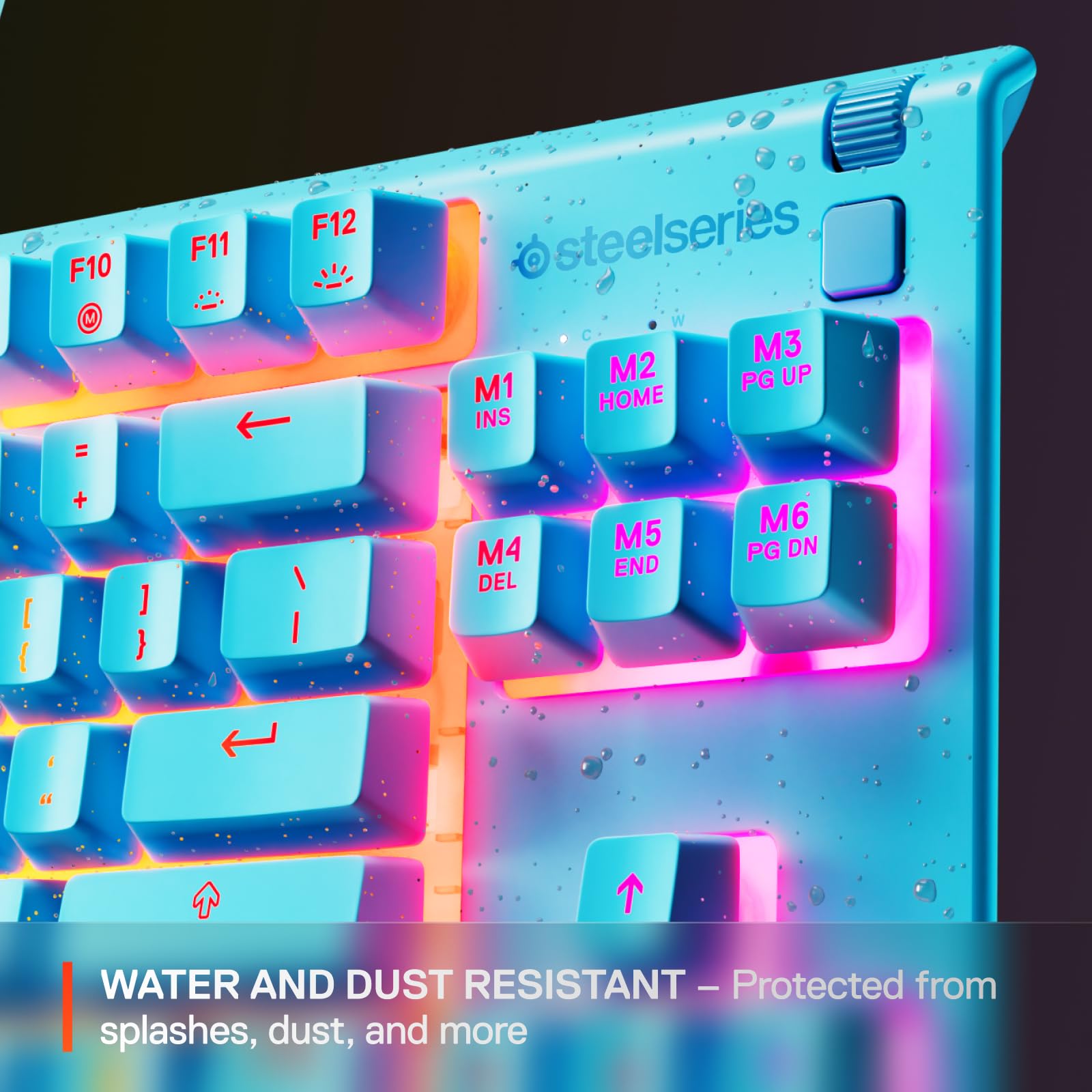 SteelSeries Apex 3 TKL Gaming Keyboard - Tenkeyless, Aqua, RGB Illumination | USB 4