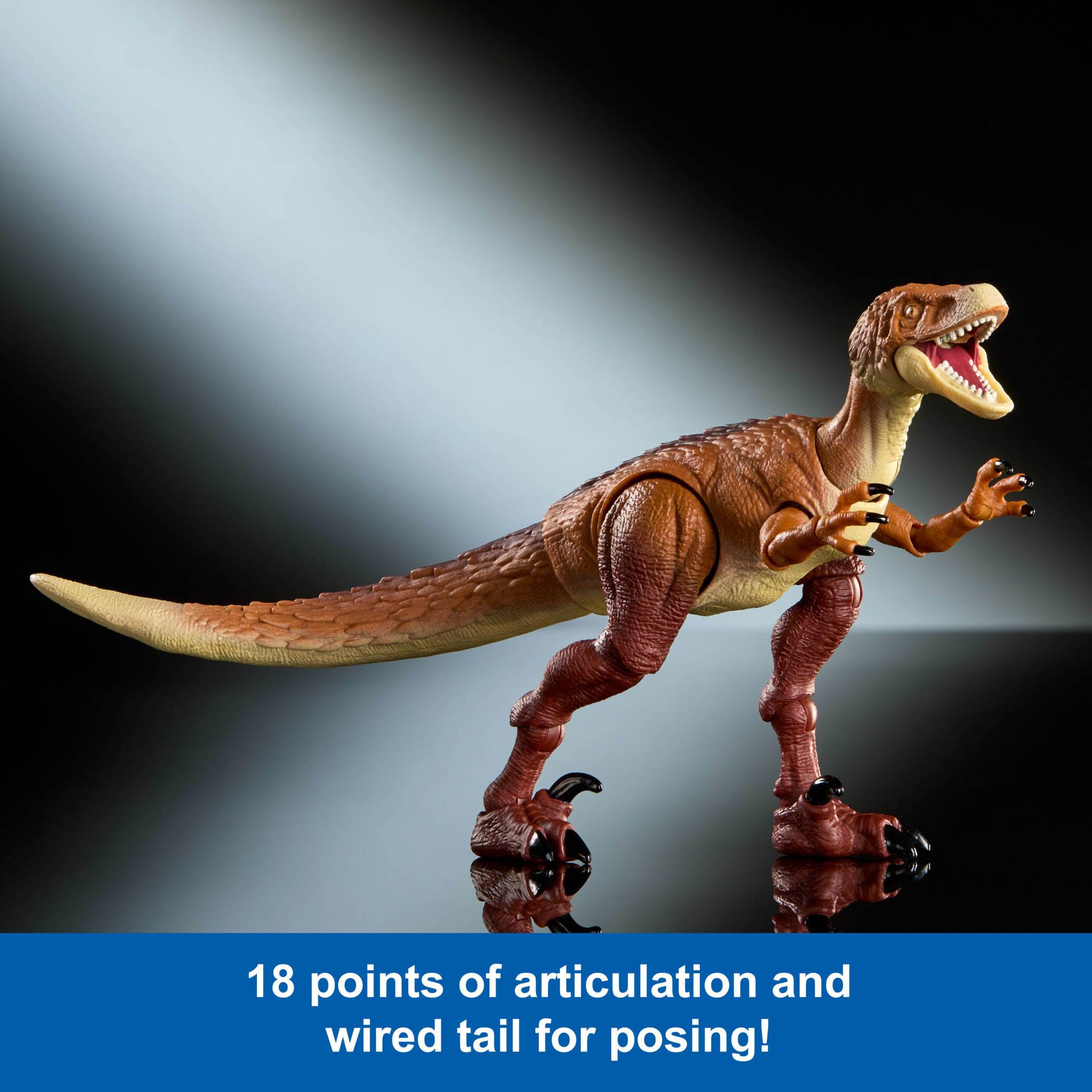 Mattel Jurassic World Hammond Collection Ornitholestes Dinosaur Action Figure | 18 Points of Articulation | 9.2-inch 3