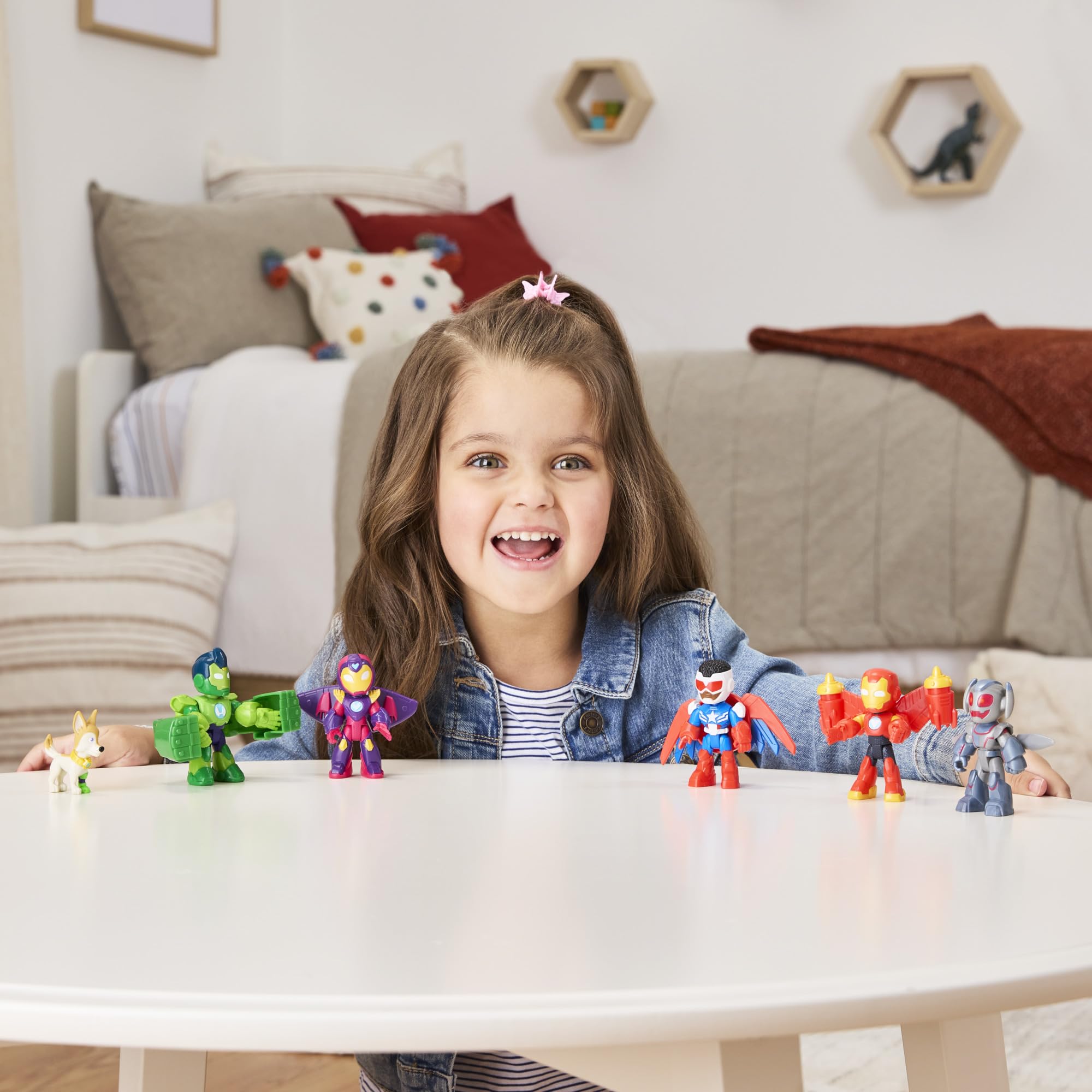 Marvel Iron Man and His Awesome Friends Armored-Up Avengers Pack Action Figures | 6 Figures, 5 Accessories | Ages 3+ 4