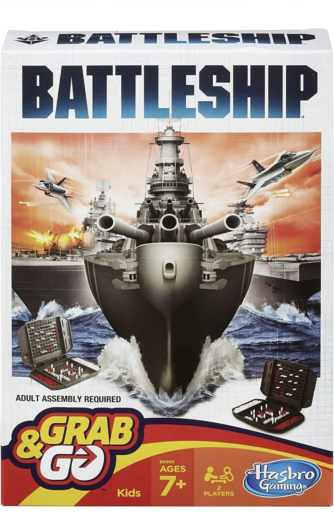 Hasbro Gaming Battleship Grab & Go Game - Travel Size | 2 Players | Plastic 1