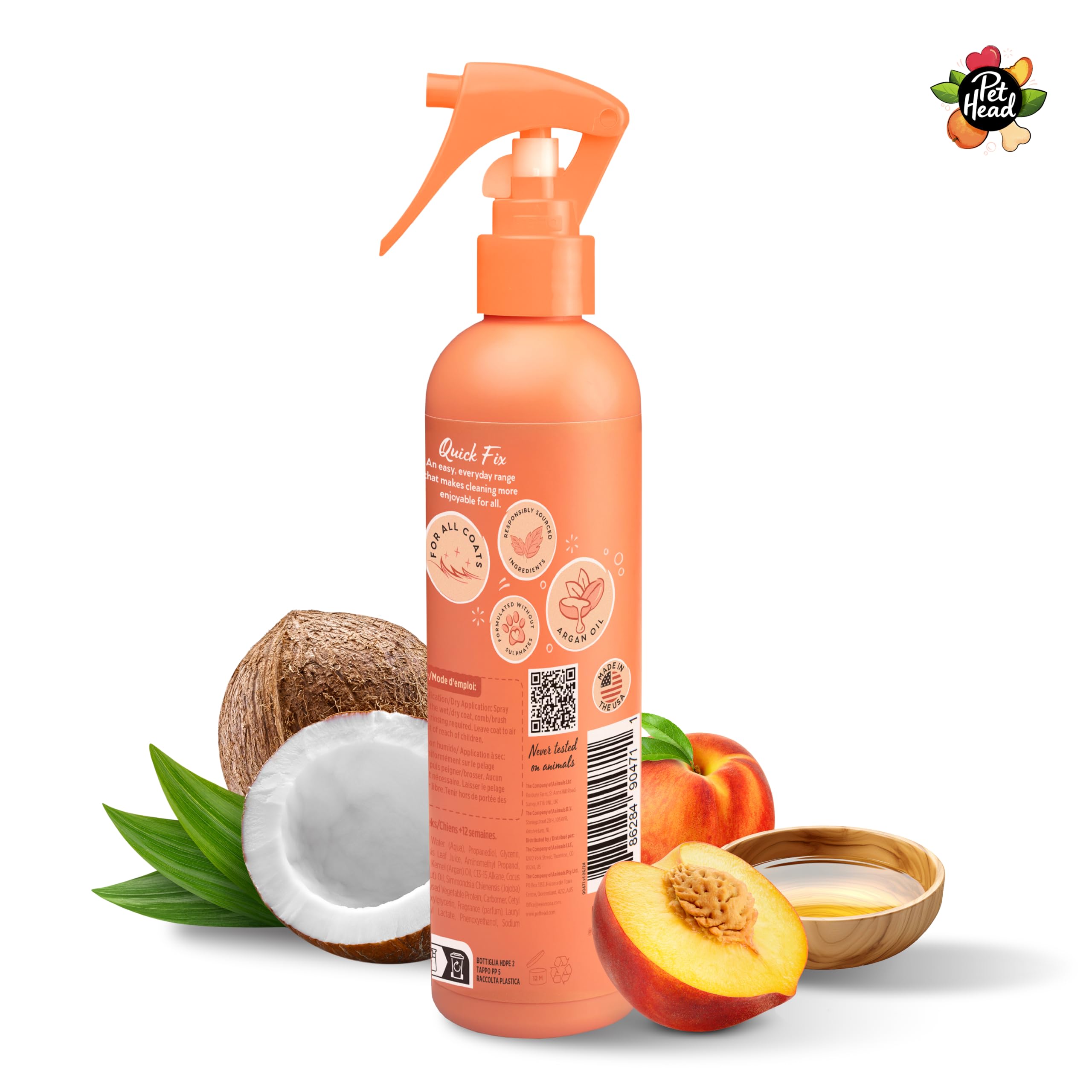 Pet Head Quick Fix Leave-In Conditioner Spray for Dogs - Peach Scent | 300 ml 2