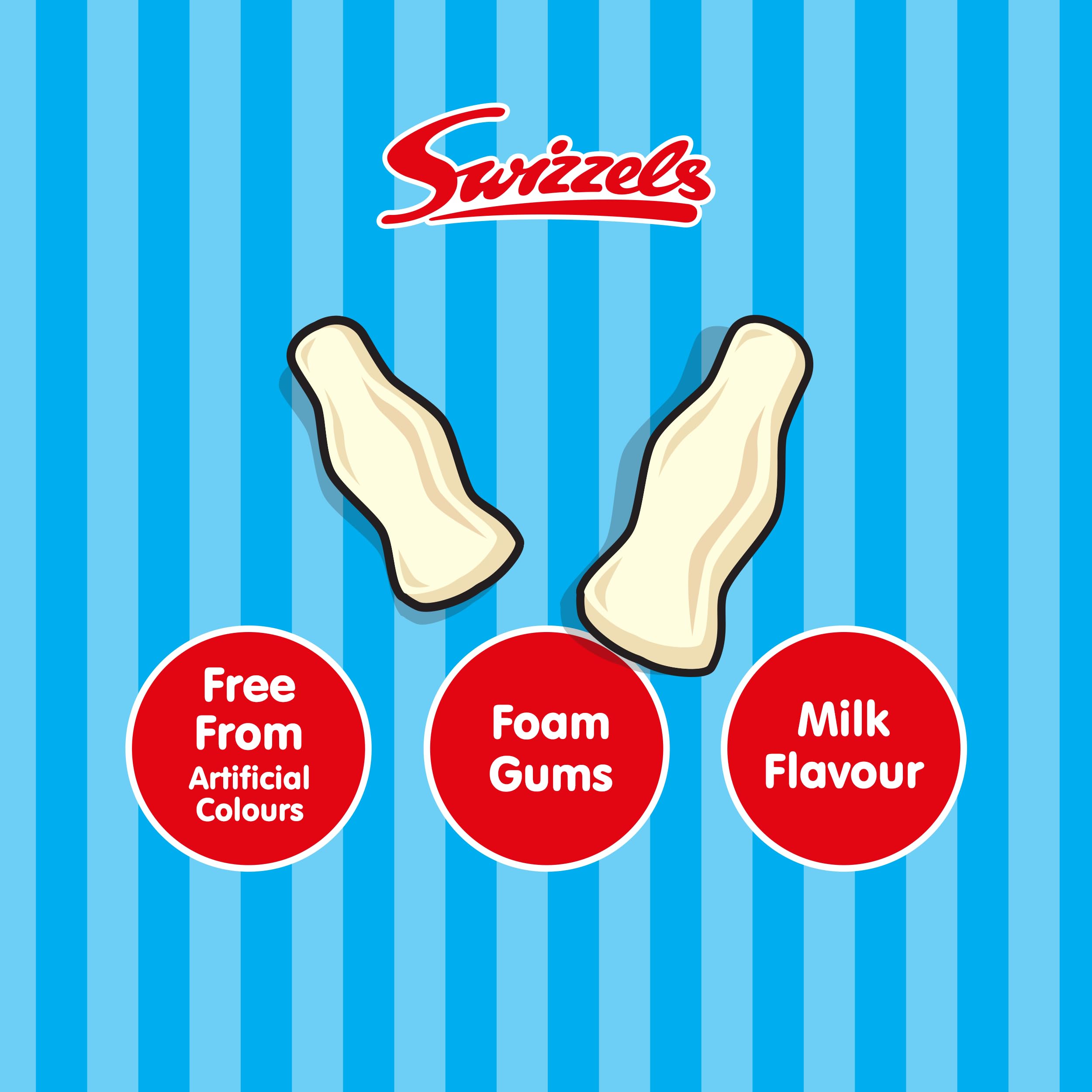Swizzels Milk Bottle Sweets - Foam Gums, Free from Artificial Colours, 660g Tub 6
