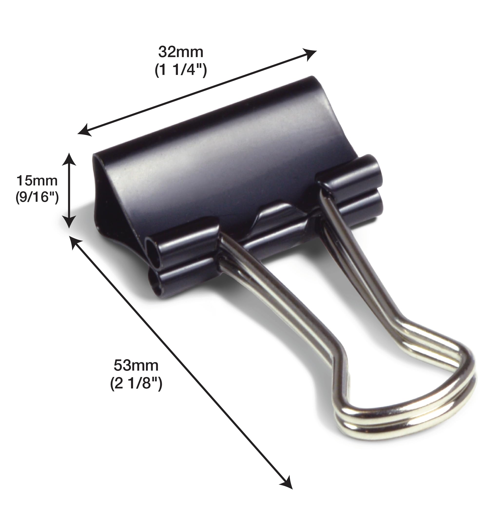 RAPESCO FBC320B1 Foldback Clips - 32mm, Black, 10 Pack | Binds 130 Sheets 3