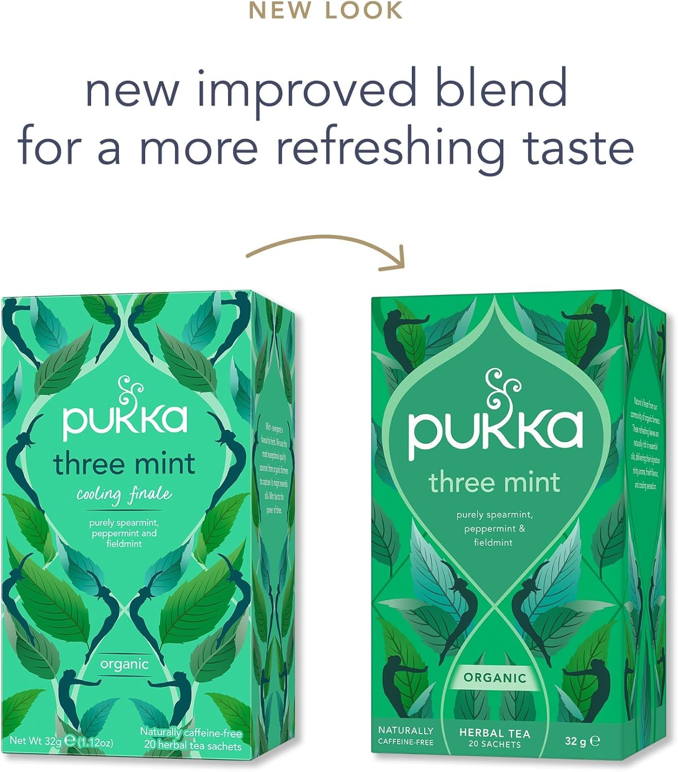 Pukka Herbs Three Mint Organic Herbal Tea - 40 Count Teabags | Caffeine-Free | Aids Digestion 2