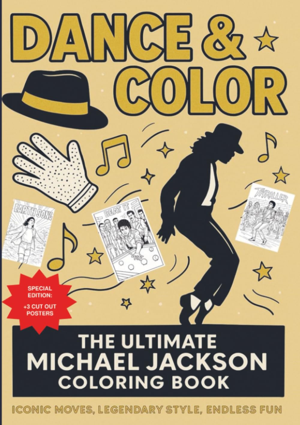 Dance & Color: The Ultimate Michael Jackson Coloring Book - Paperback | 44 pages | English