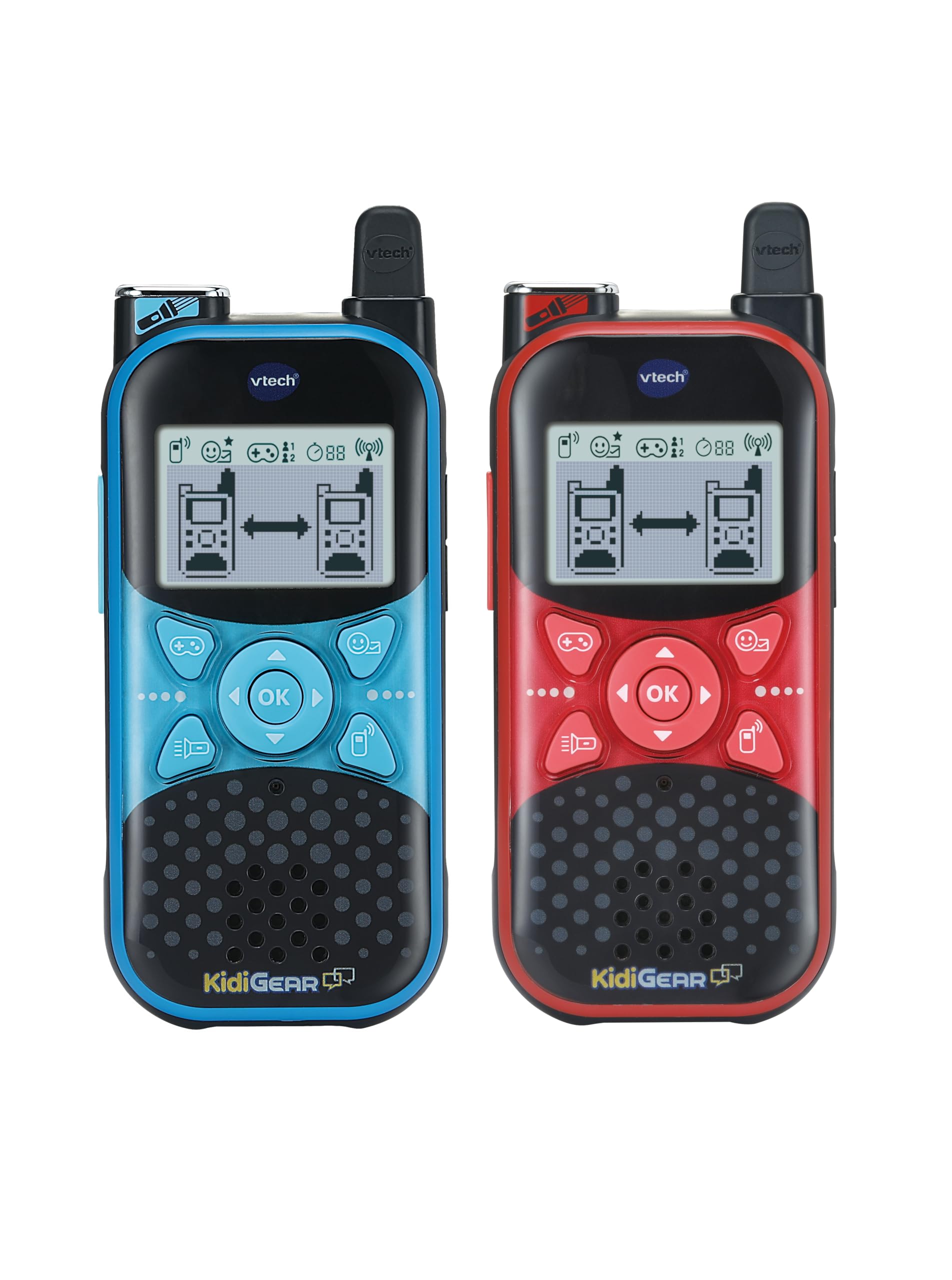VTech KidiGear Explorer Walkie Talkies - 200M Range, Digital Security | Blue/Red 1