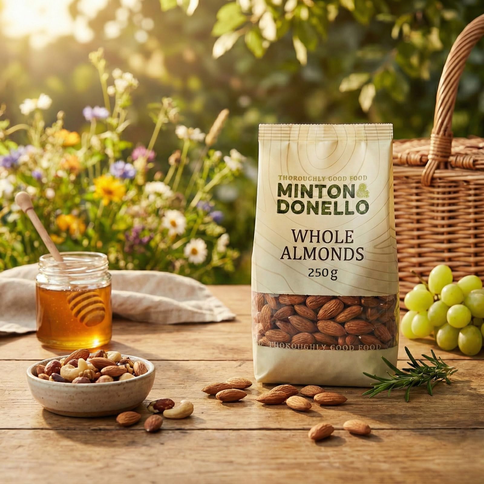 Minton & Donello Whole Almonds - 6 Pack x 250g Natural Nuts | High Protein & Fibre 2