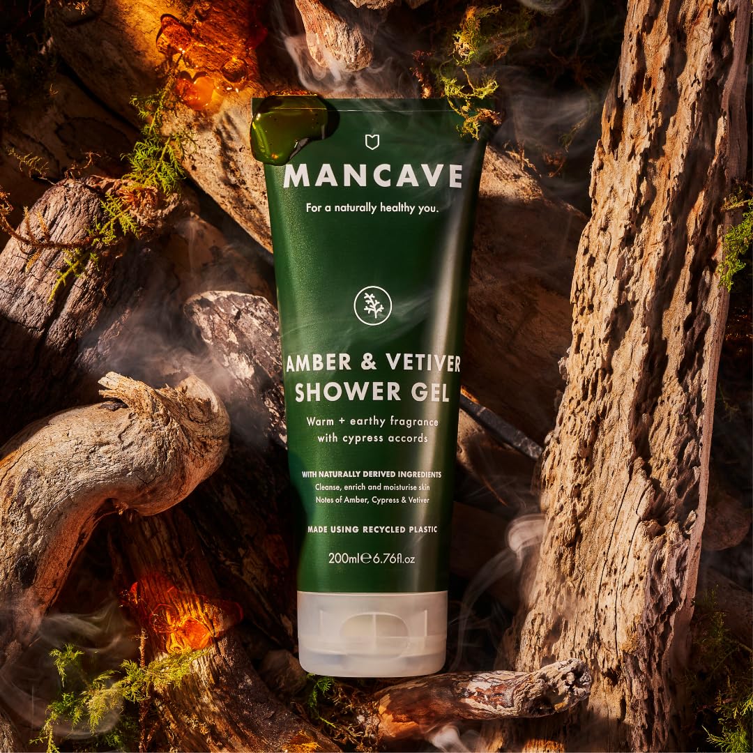 ManCave Amber Vetiver Shower Gel - 200ml | Natural Ingredients | Vegan 2