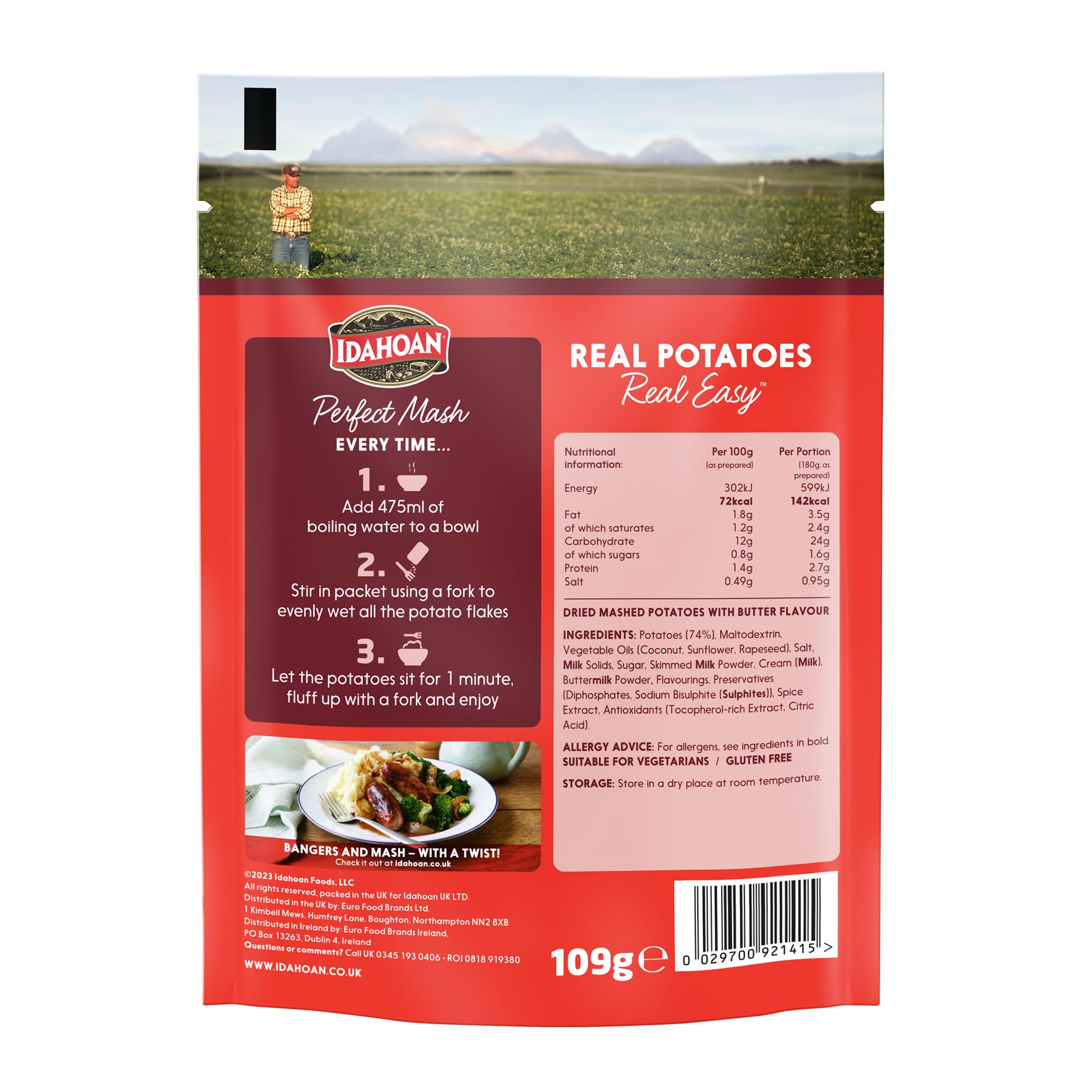 Idahoan Buttery Potato Mash - Instant Mashed Potatoes, Pack of 12 4