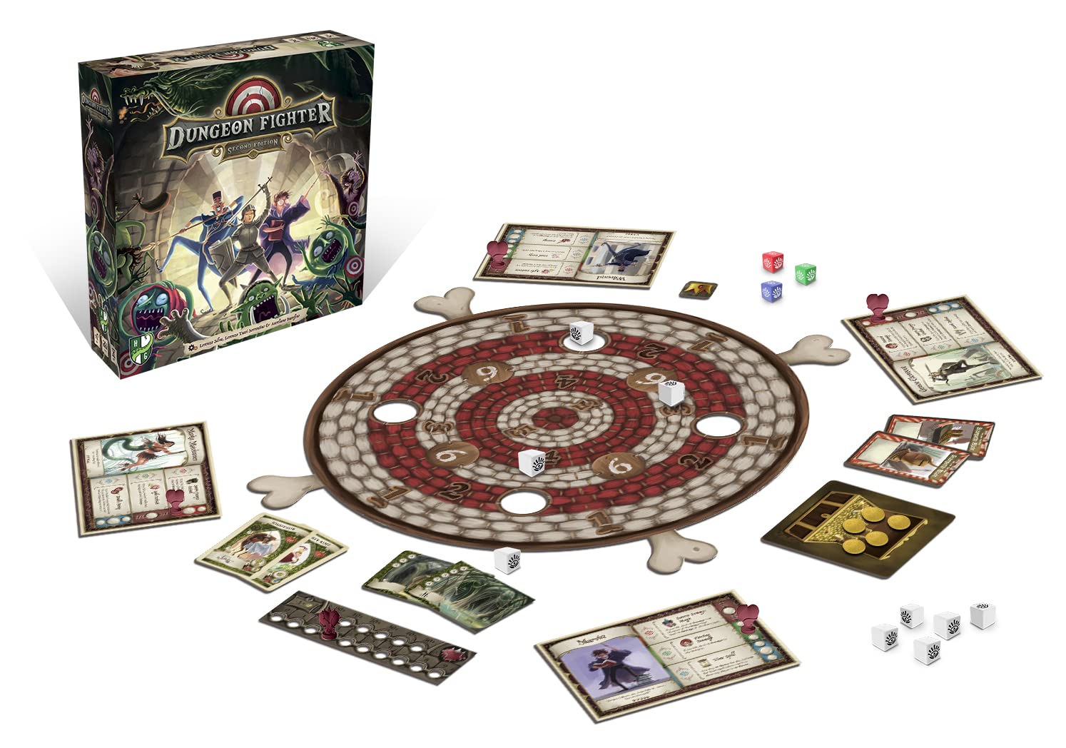 Dungeon Fighter (Second Edition) Board Game - Fantasy Dungeon-Crawling Adventure with Custom Dice 6