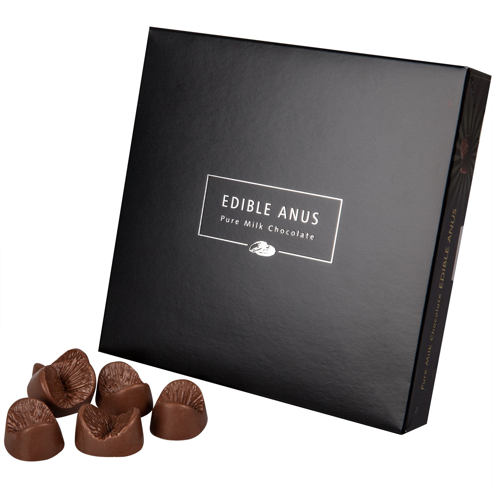 Edible Anus Chocolates - Hilarious Gag Gift Box of British-Made Novelty Milk Chocolate