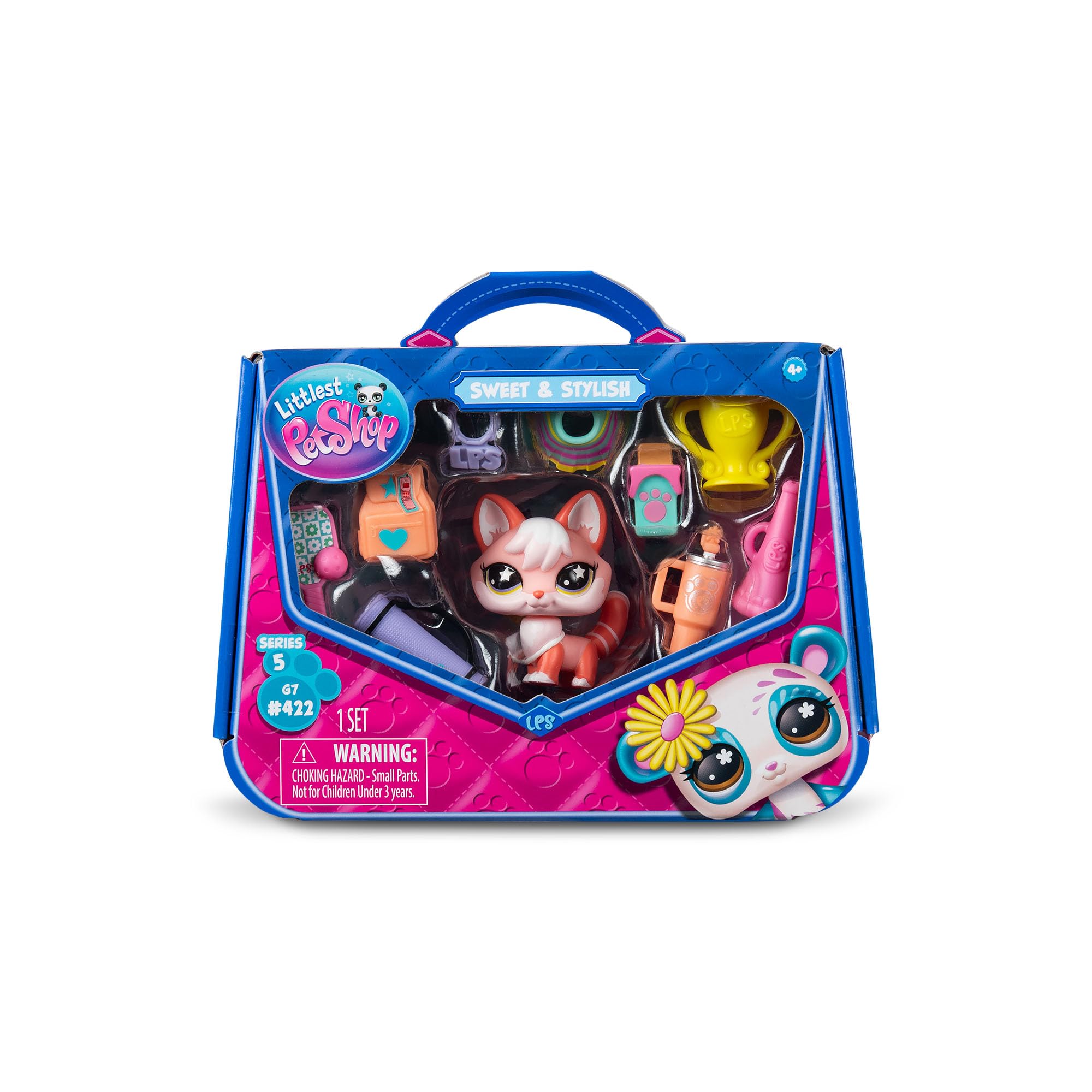 Littlest Pet Shop Sporty Fox Miniature Figure with 9 Accessories | Bobble Head | Ages 4+ 7
