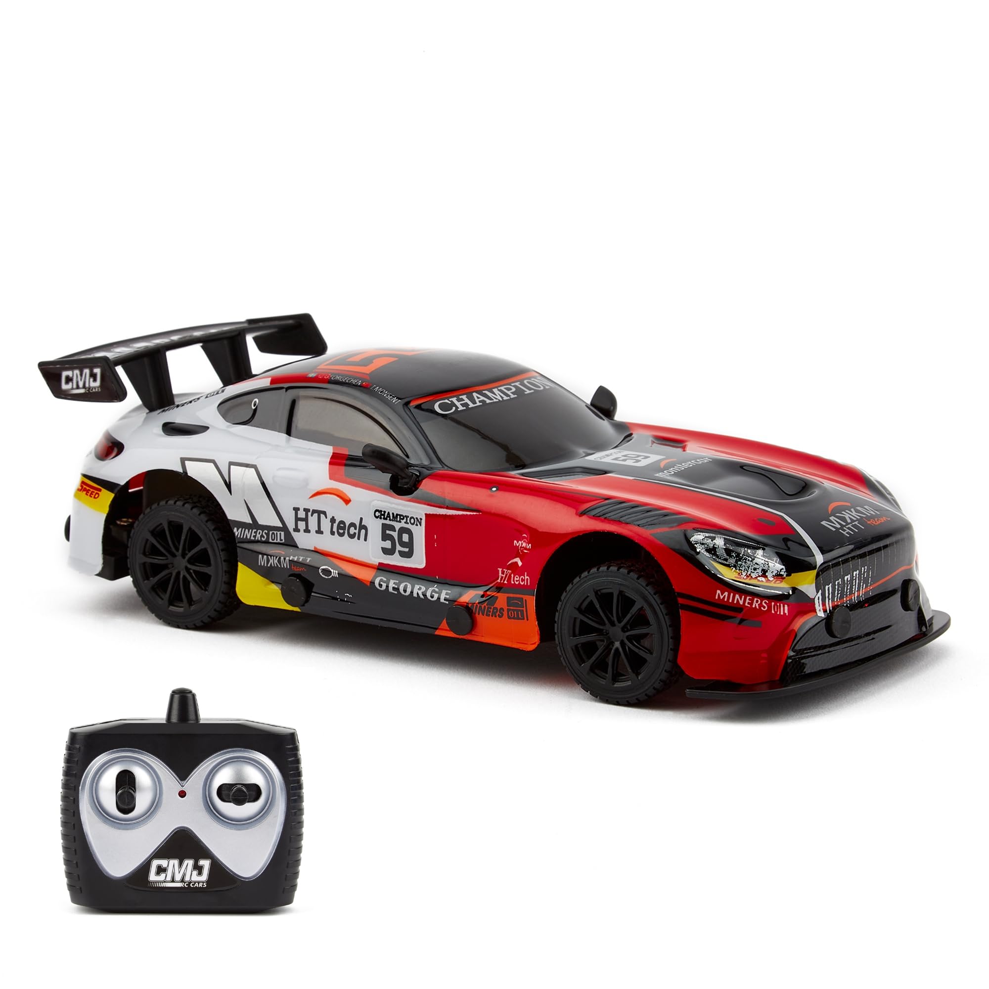 Road Rebel Redline Racer - 1:24 Scale RC Car with 2.4GHz Remote Control