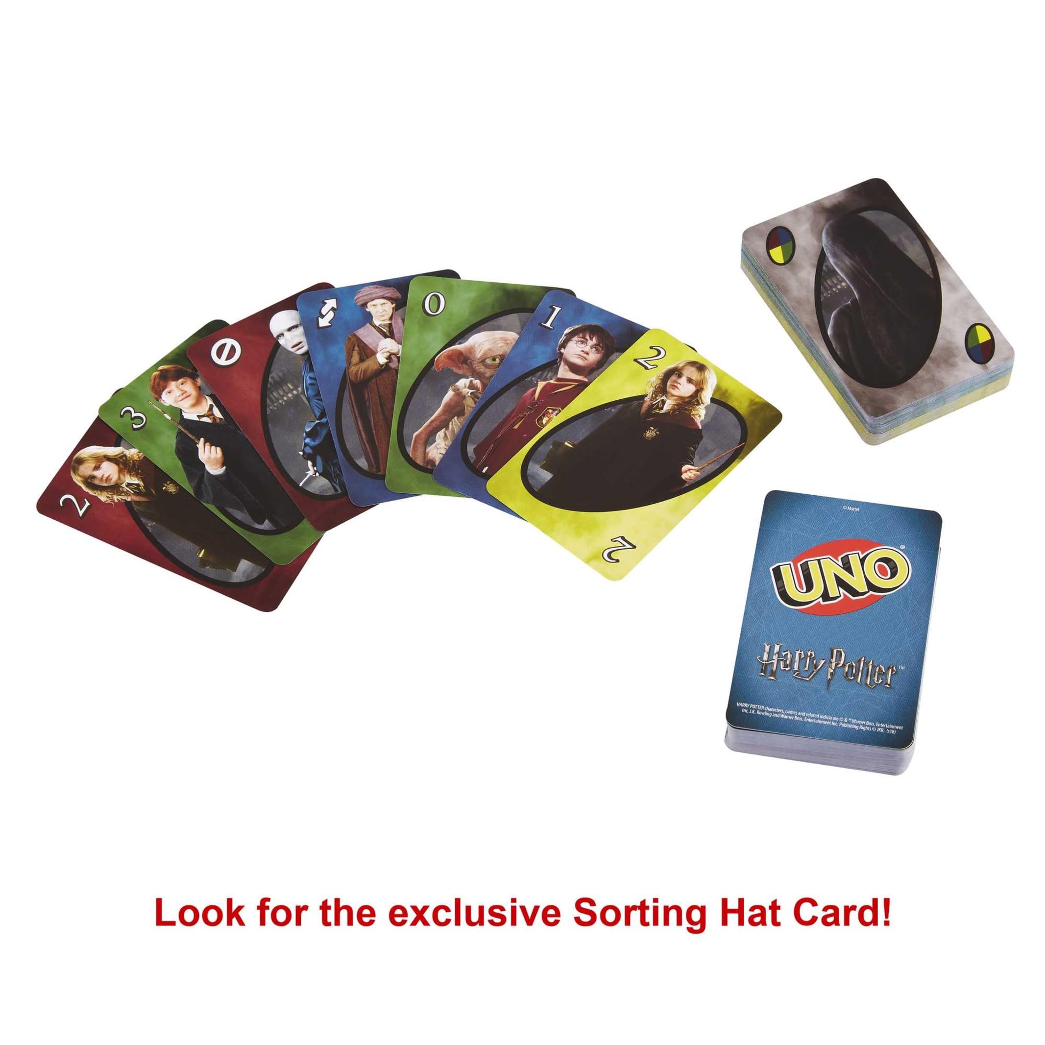 Mattel Games UNO Harry Potter Card Game for Kids, Adults & Parties, Collectible Deck Based on Popular Series for 2 to 10 Players, FNC42 4