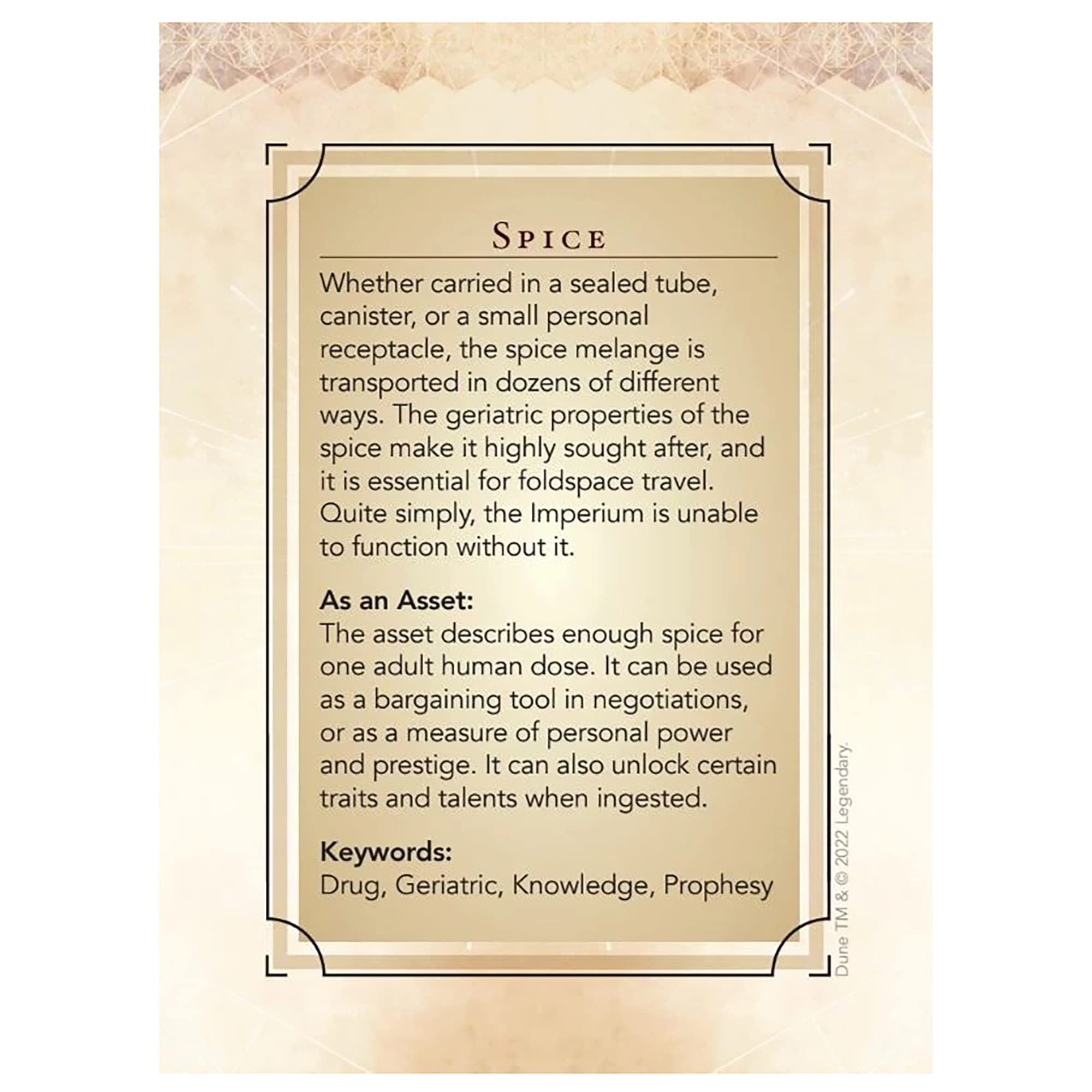 Modiphius Dune: Asset Cards - Agent Expansion Deck | 56 Cards | Adult 4