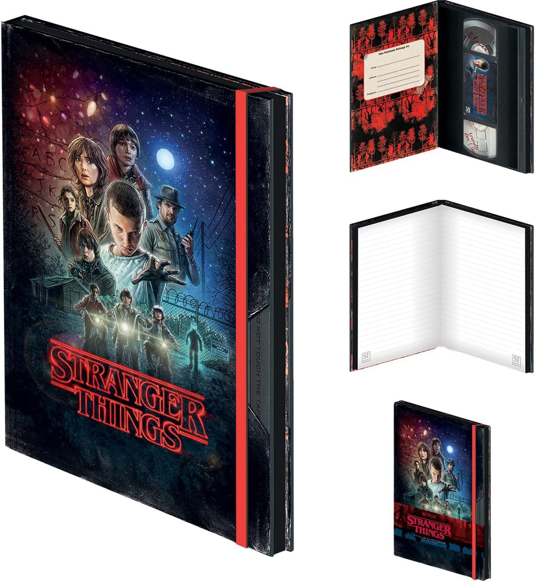 Stranger Things Notebook (Season 1 VHS Design) - Pyramid International (Hardcover, A5 Premium Journal Notebook)