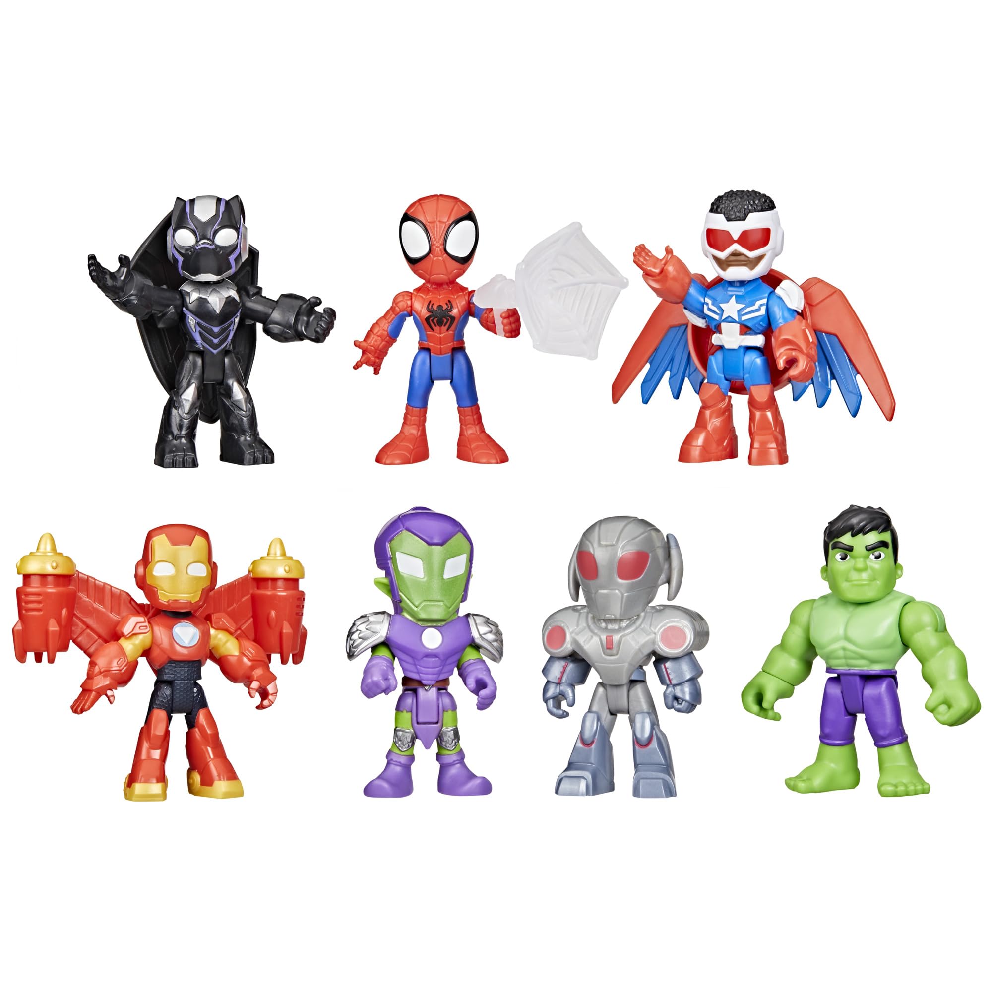 Spidey and Iron Man: Avengers Team-Up! Action Figure Set - 7-Piece Marvel Toy Collection for Kids 9