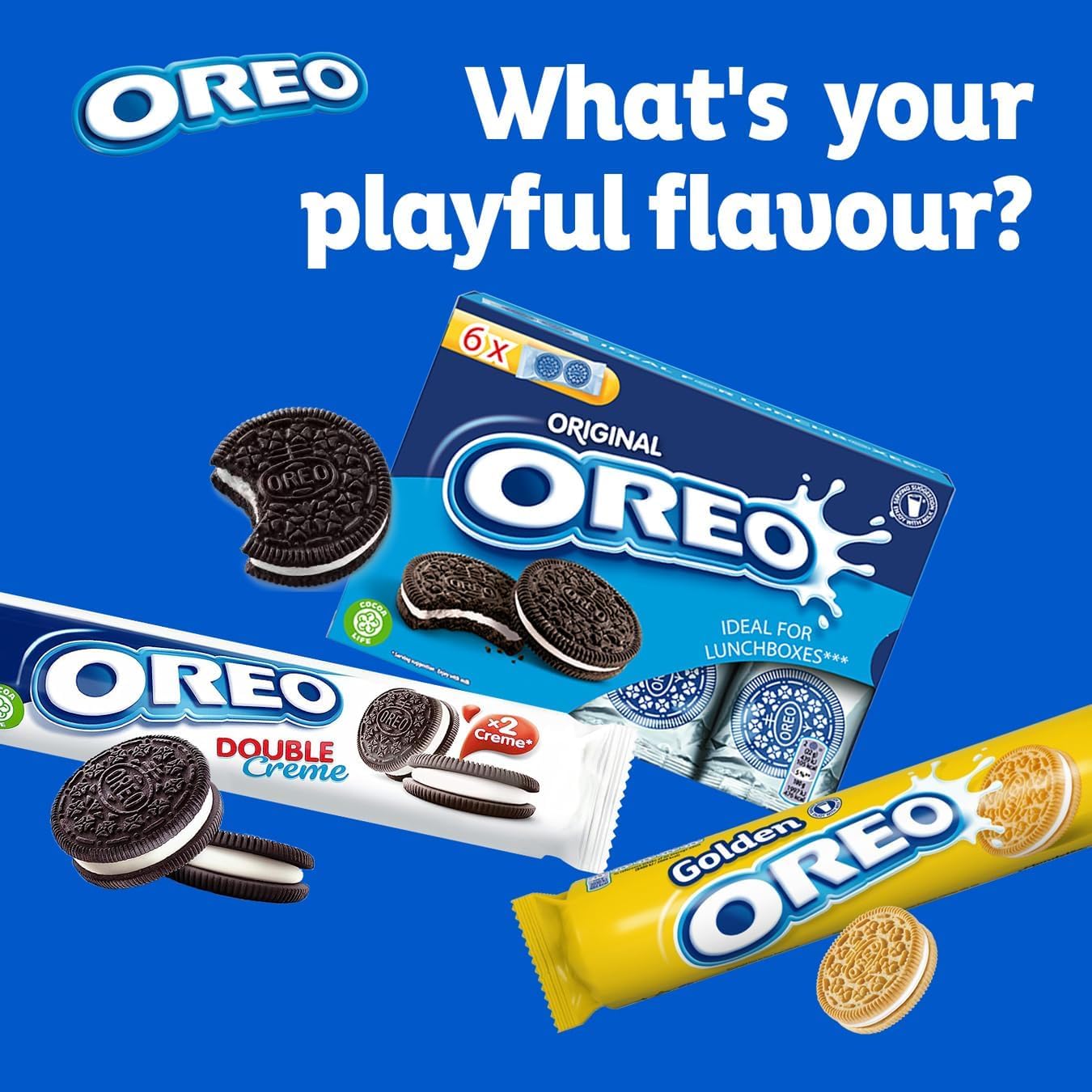 Oreo Birthday Party Sandwich Biscuits - Caramel Flavoured Crème Filling | 154g Pack 5