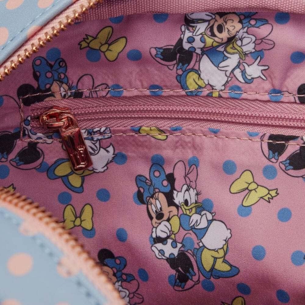 Loungefly Disney Minnie Mouse Pastel Polka Dot Crossbody Bag (Multi)