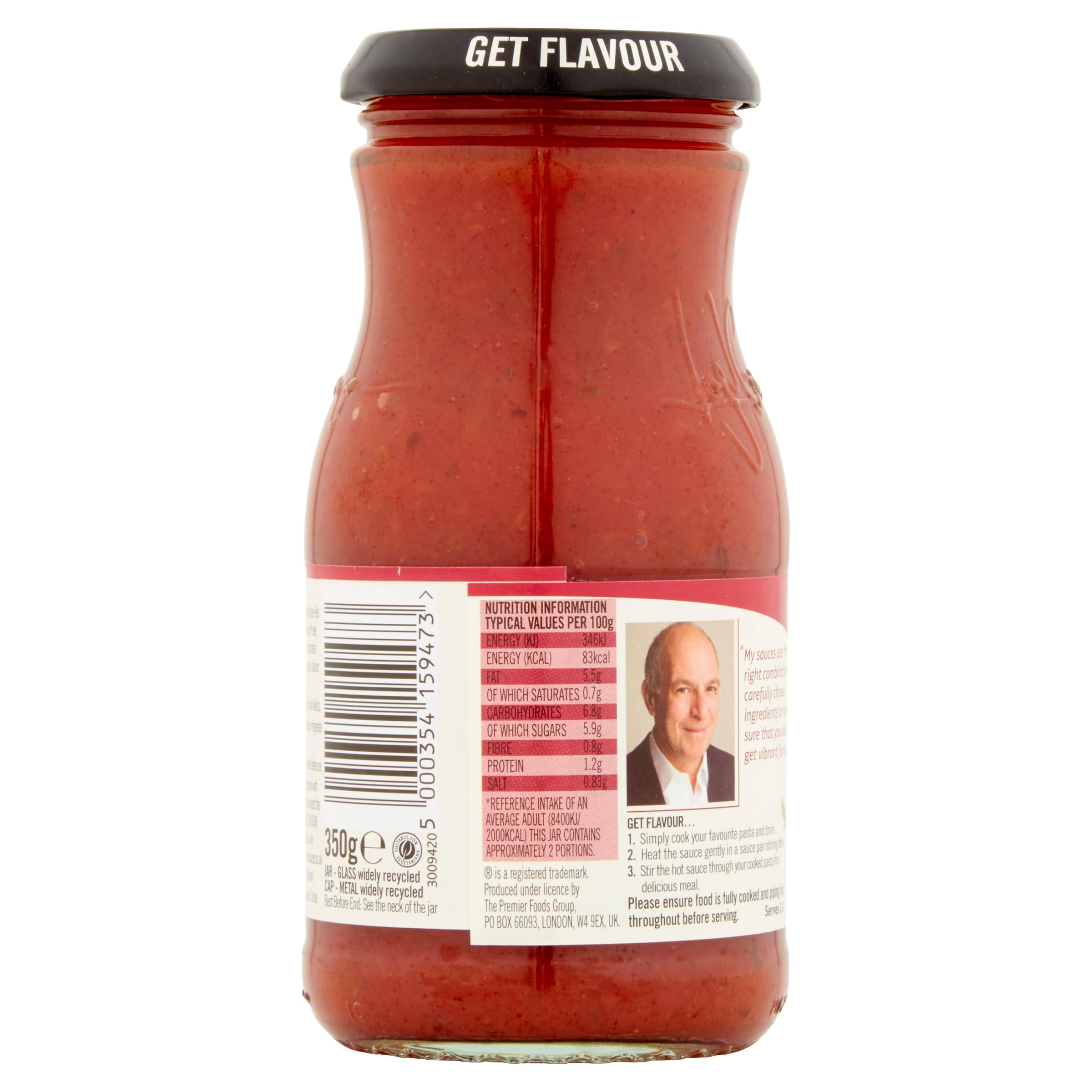 Loyd Grossman Italian Tomato & Red Wine Pasta Sauce - 350g Jar 5