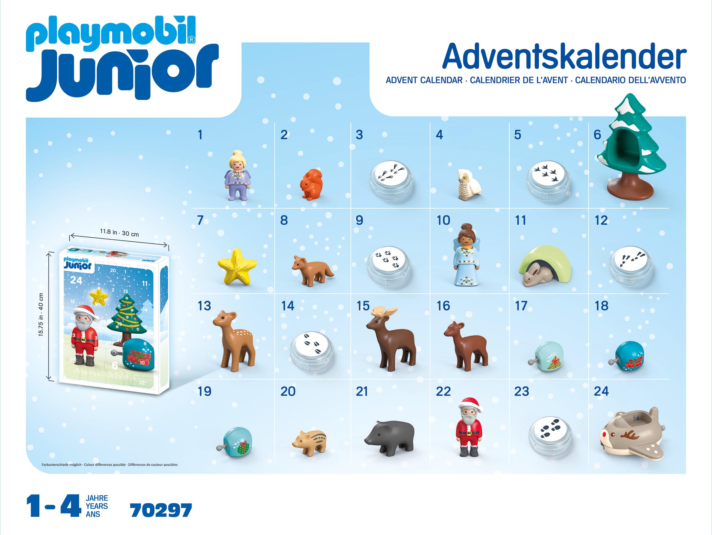 Playmobil 70297 Advent Calendar: Snowy Christmas Playset for Toddlers Ages 1+ 5