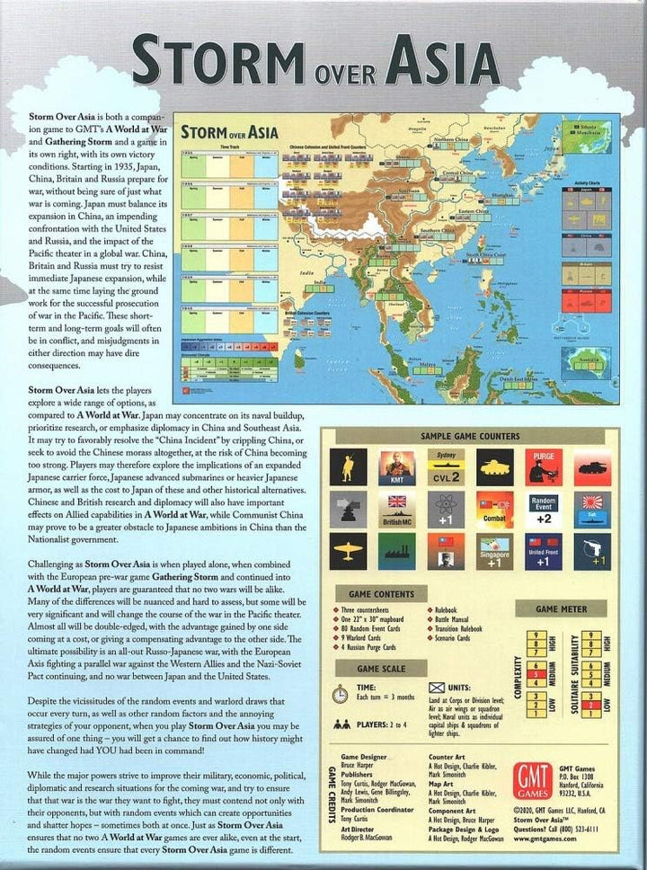 GMT Games Storm Over Asia Board Game (2005)