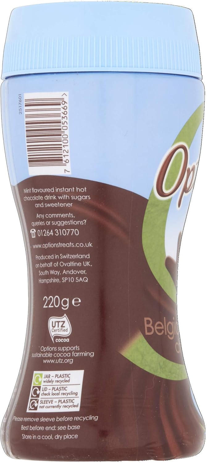 Twinings - Options Mint Hot Chocolate Drink (6 x 220g Jars)