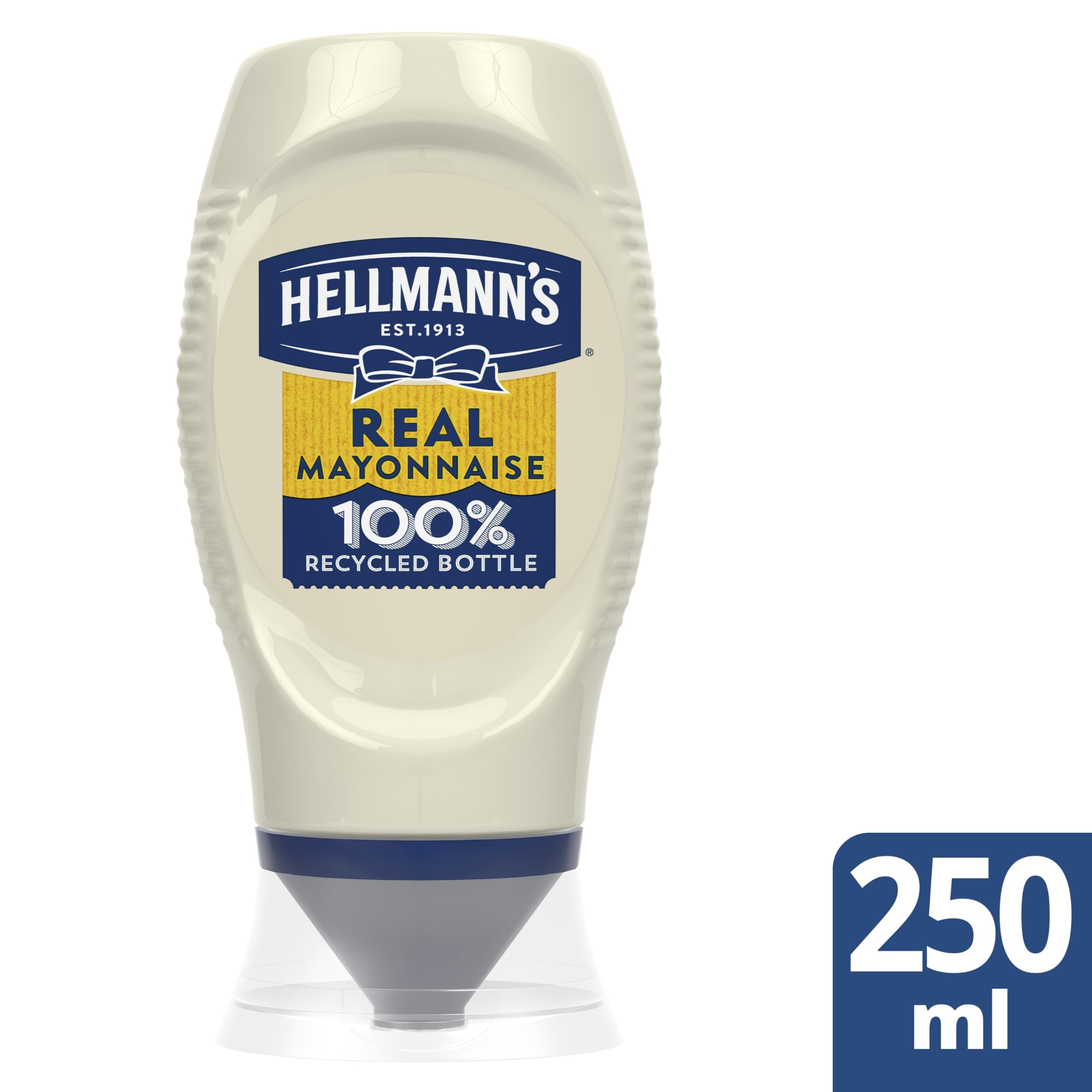 Hellmann's Real Mayonnaise – Cremige Mayonnaise mit 100 % Eiern aus Freilandhaltung in einer Quetschflasche aus recyceltem Kunststoff