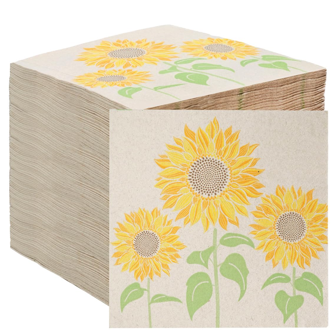 Talking Tables Table Kind 100 Pack Soft Recycled 2ply Napkins | 33cm Sunflower Floral