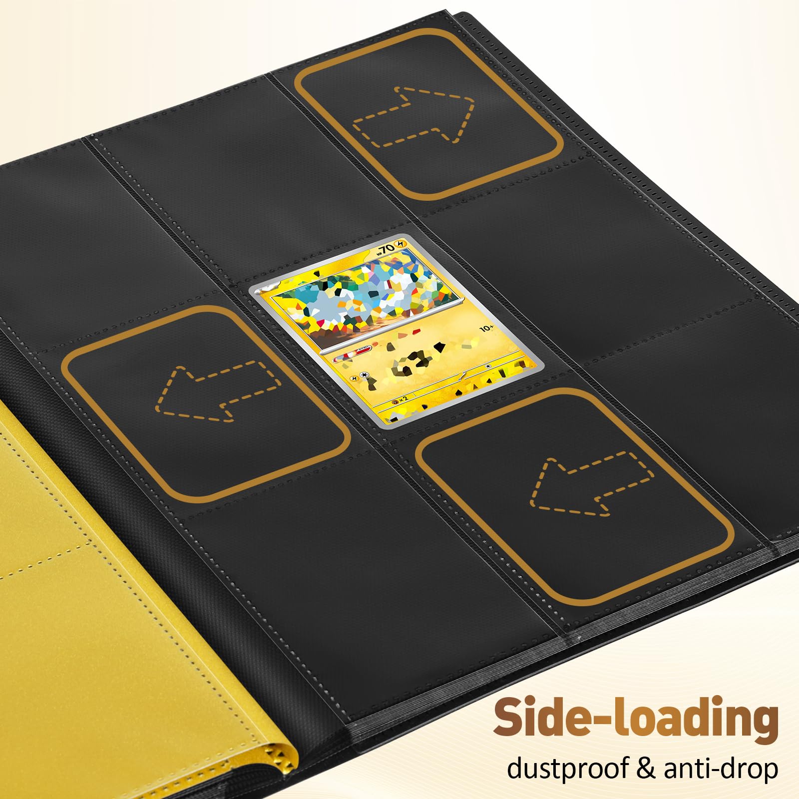 Euqvunn Trading Card Binder - 24 Sheets with 2 Spotlight Pages for Collectible Cards 3